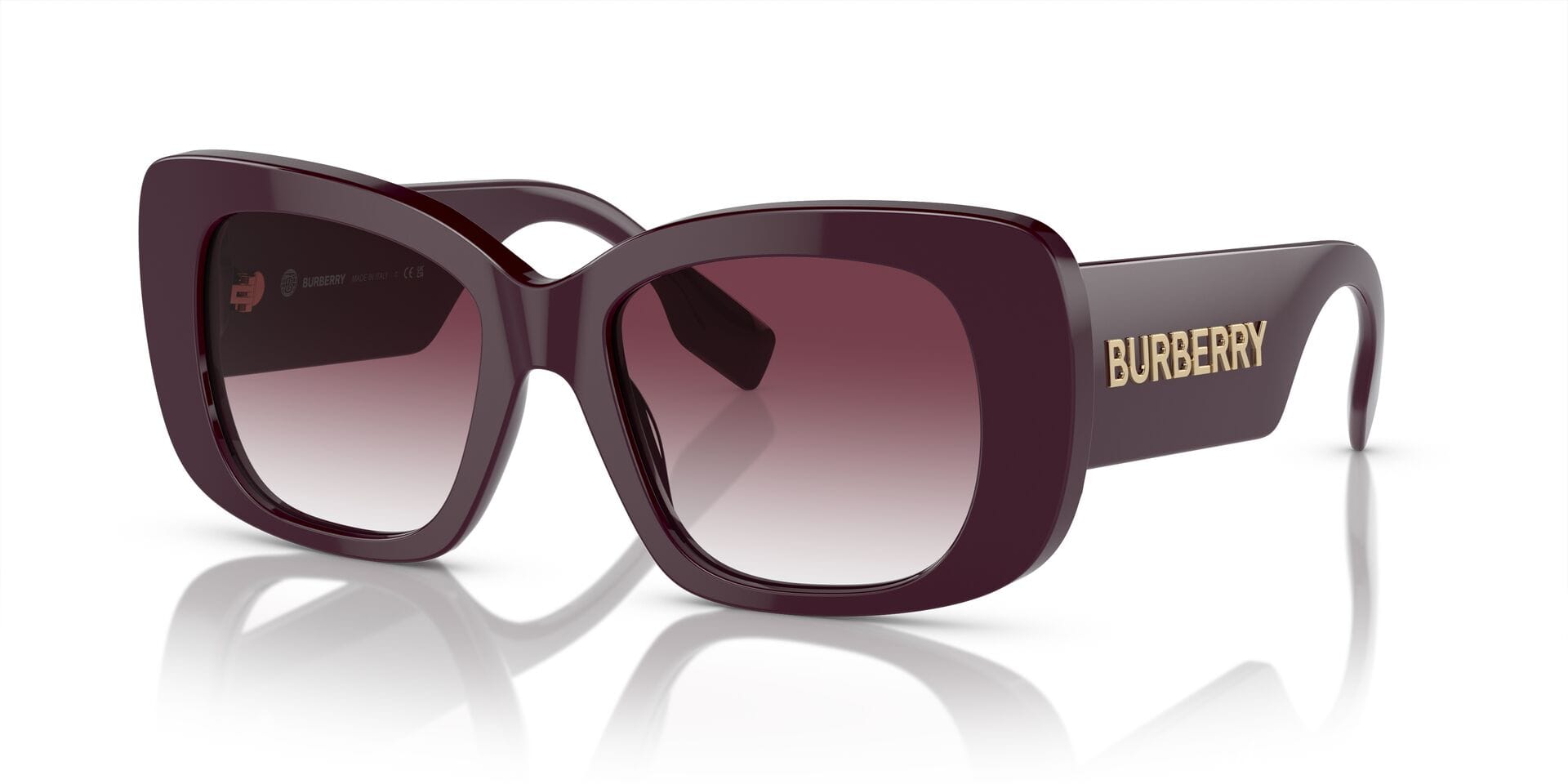 Burberry 0BE4410 Sunglass Maroon Female Shell Shell Sunglass — view 1