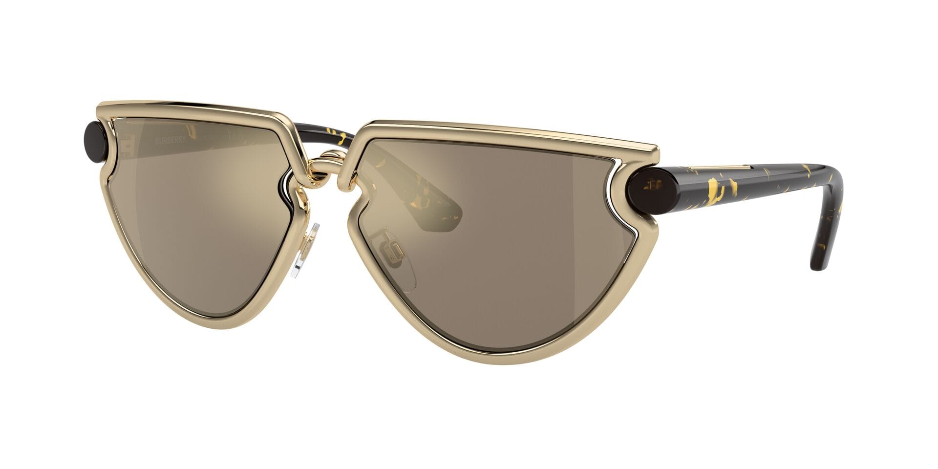 Burberry 0BE3152 Sunglass Light Gold Female Metal Shell Sunglass — view 3