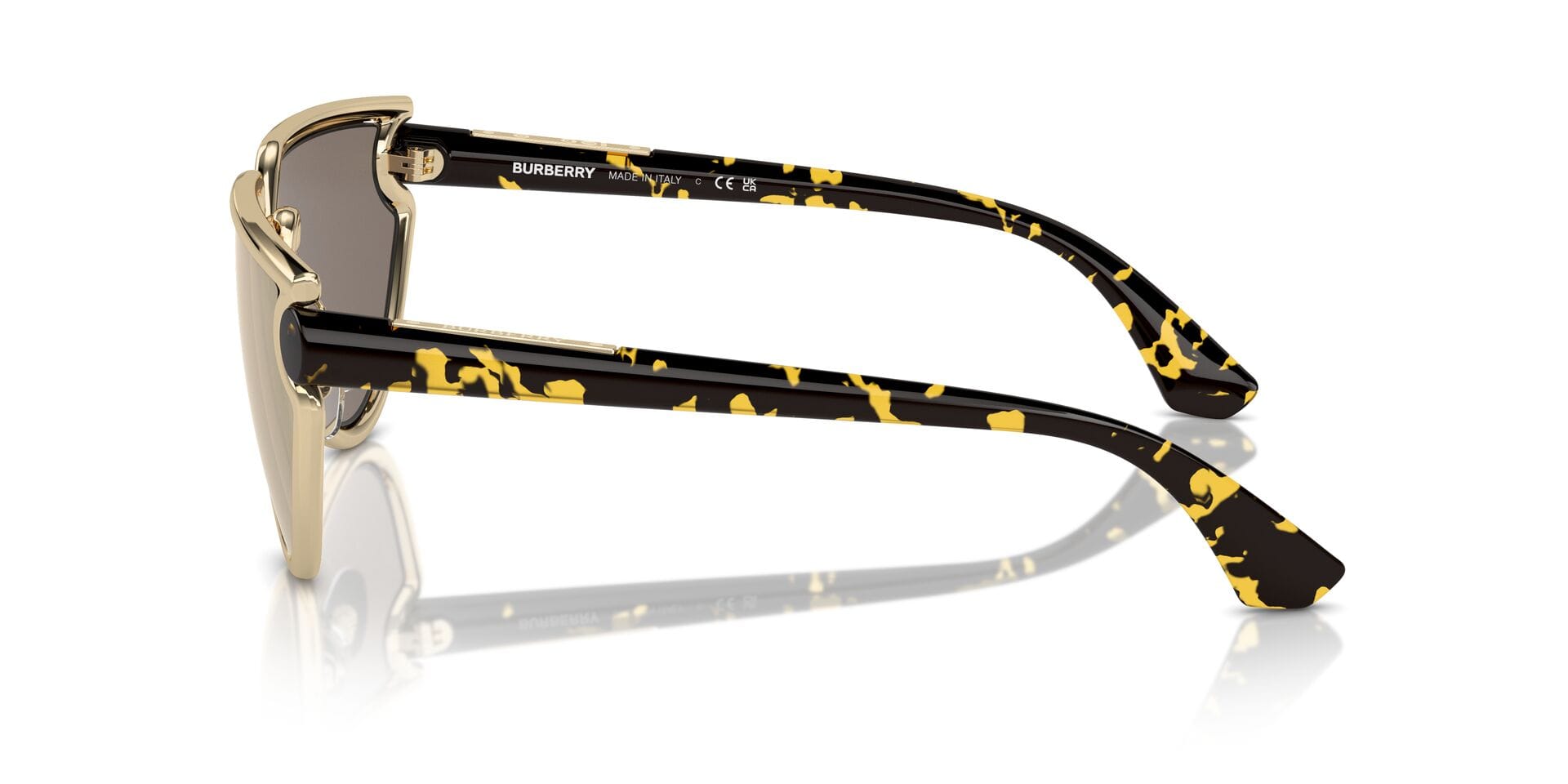 Burberry 0BE3152 Sunglass Light Gold Female Metal Shell Sunglass — view 5