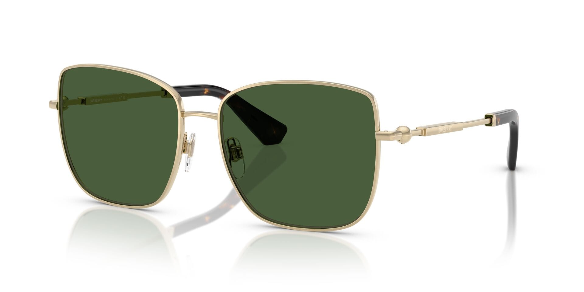 Burberry 0BE3158 Sunglass Light Gold Female Full Metal Sunglass — Light Gold frame — view 2