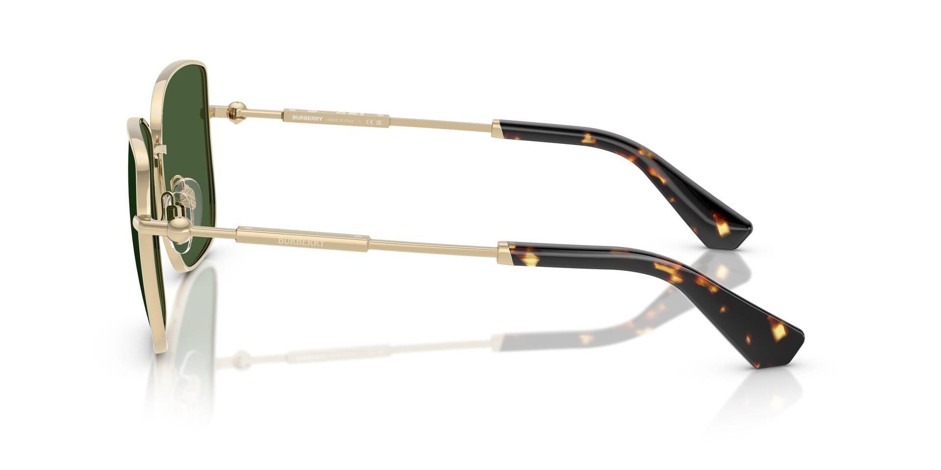 Burberry 0BE3158 Sunglass Light Gold Female Full Metal Sunglass — Light Gold frame — view 9