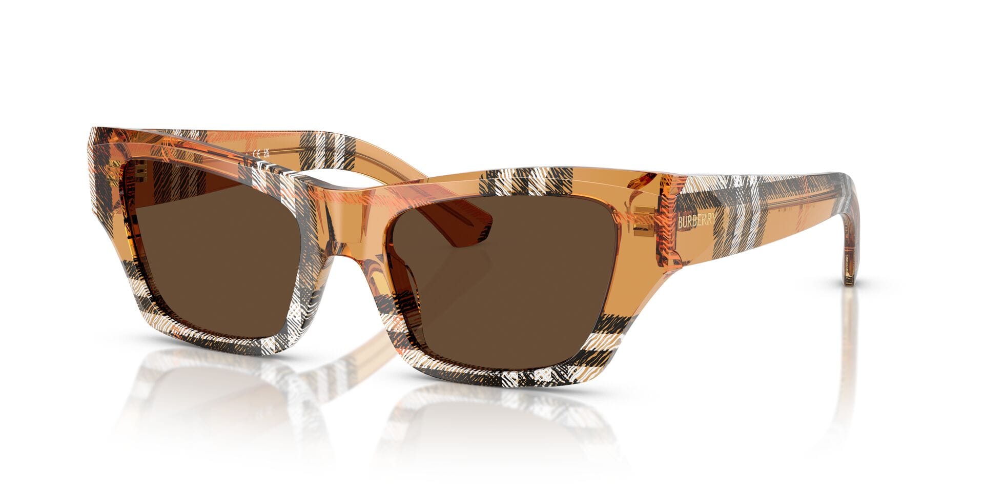 Burberry 0BE4441U Sunglass Brown Female Full Shell — Brown frame