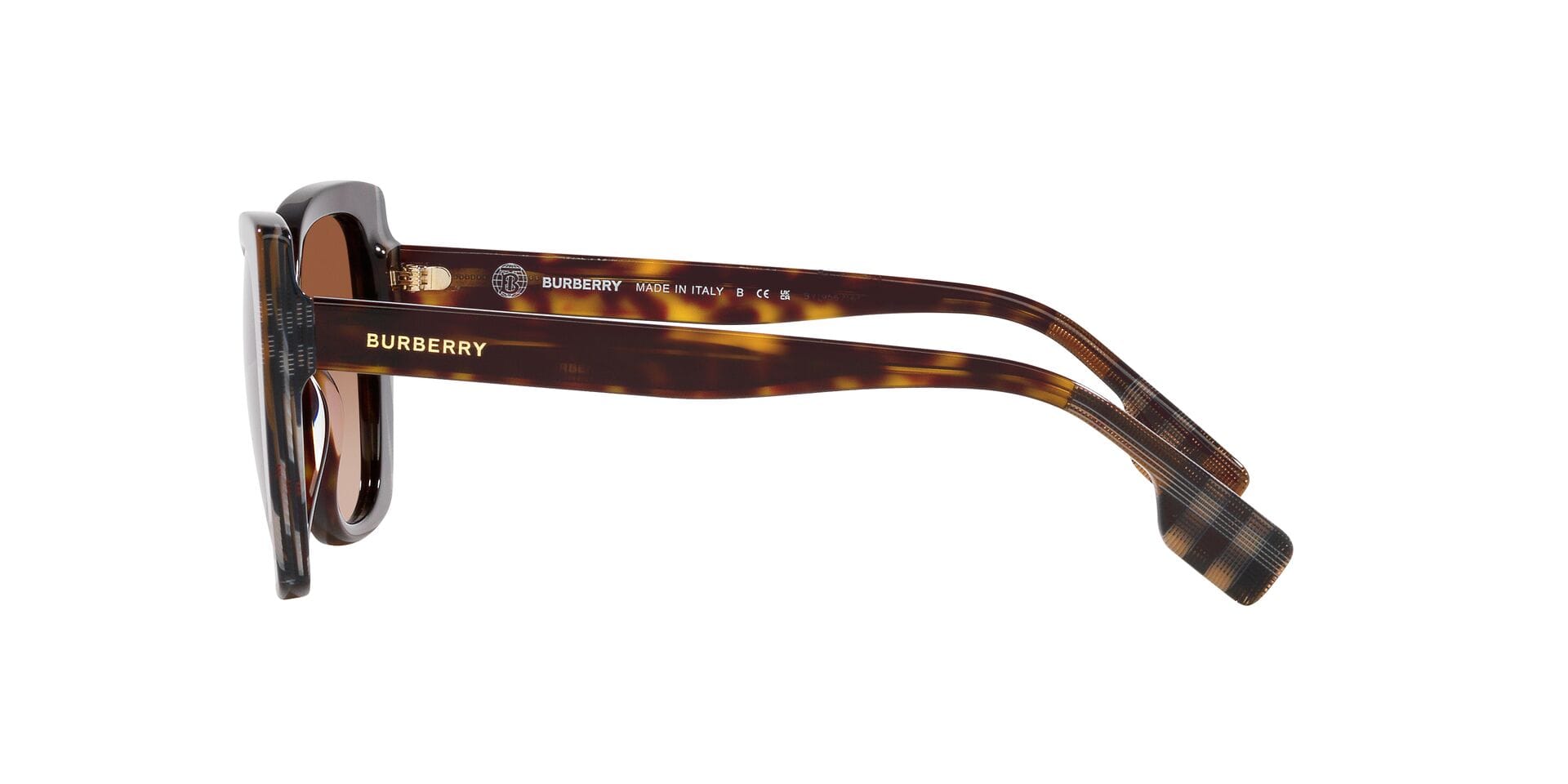 Burberry 0BE4393 Sunglass Havana Female Full Shell Sunglass — Havana frame — view 8