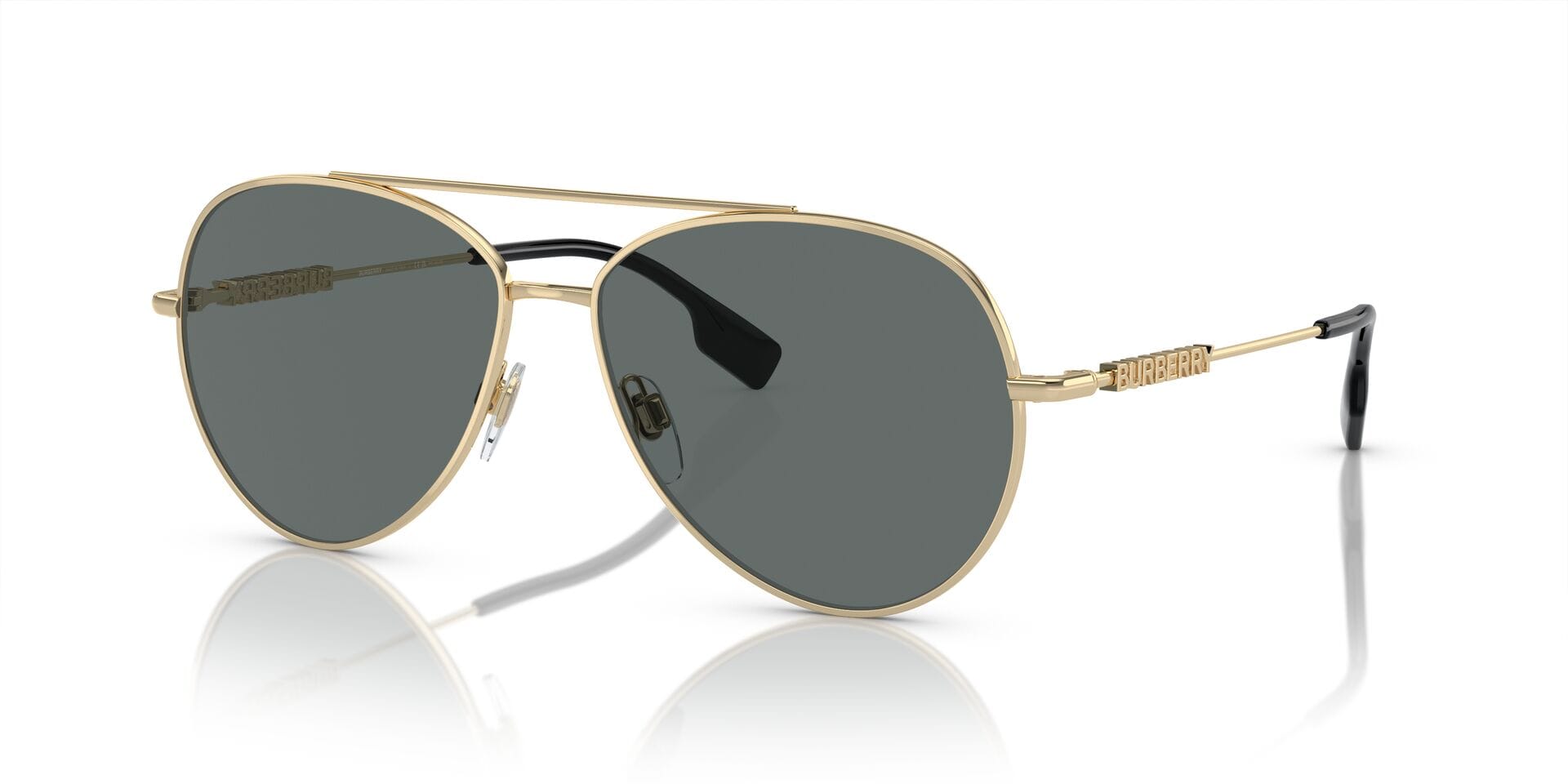 Burberry B 3147 1109/81 3P 0BE3147 Sunglass Light Gold Female Metal M Sunglass — Light Gold frame — view 1