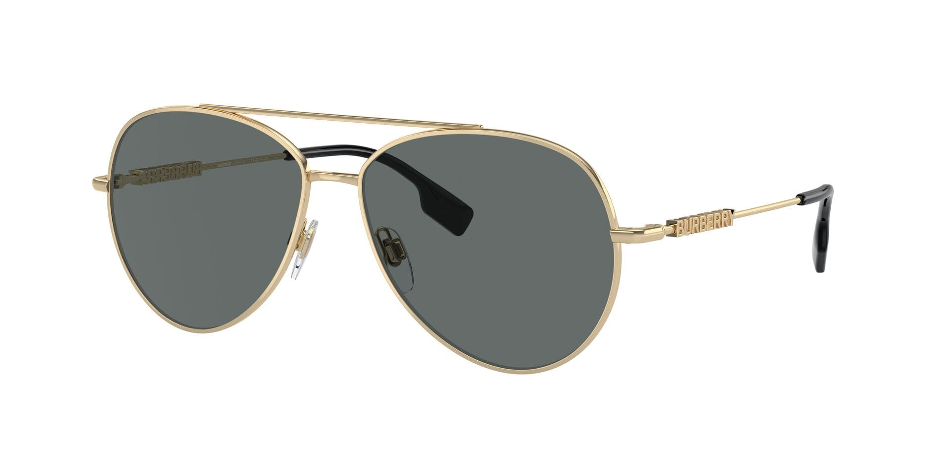 Burberry B 3147 1109/81 3P 0BE3147 Sunglass Light Gold Female Metal M Sunglass — Light Gold frame — view 3