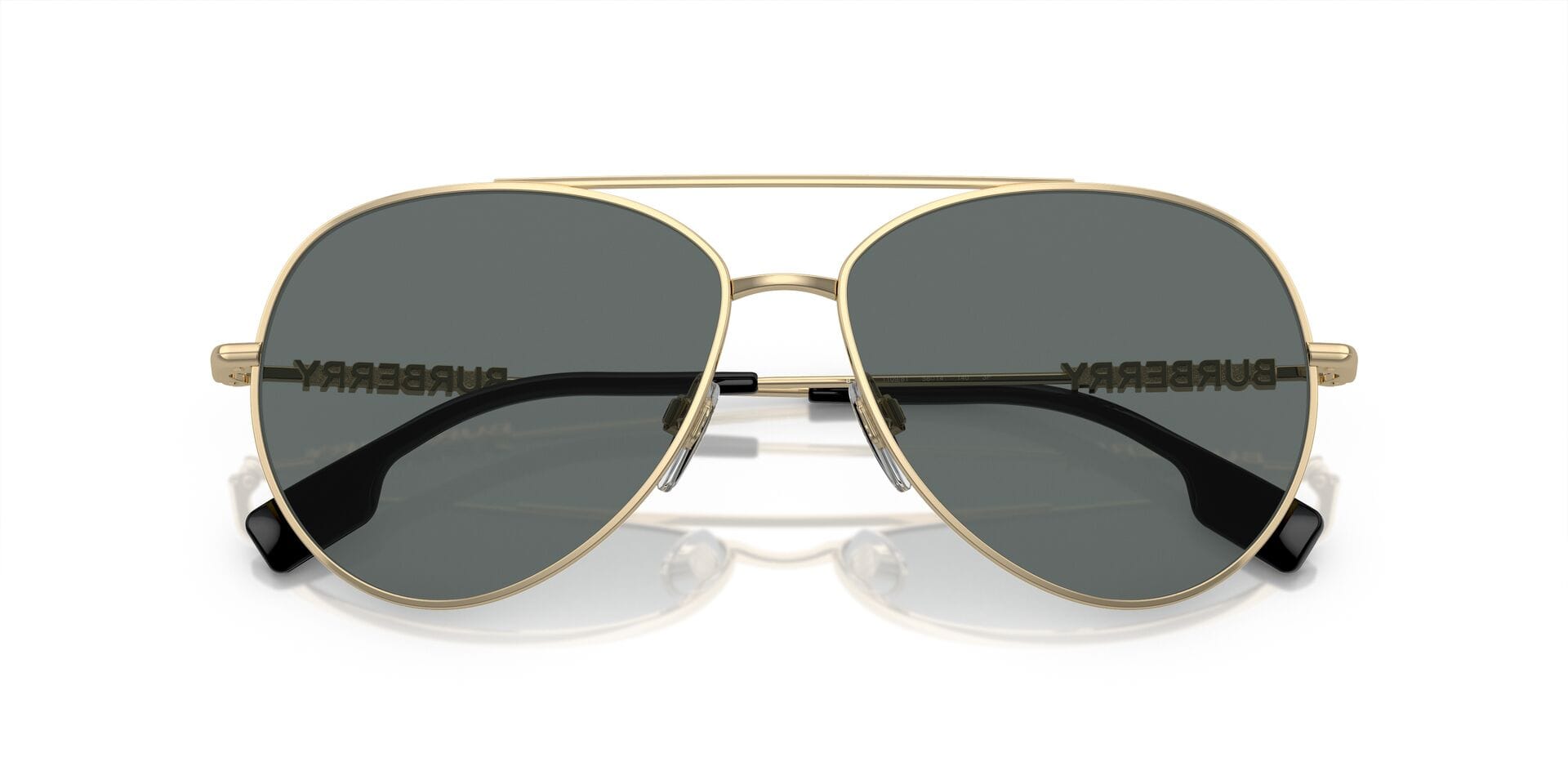 Burberry B 3147 1109/81 3P 0BE3147 Sunglass Light Gold Female Metal M Sunglass — Light Gold frame — view 7