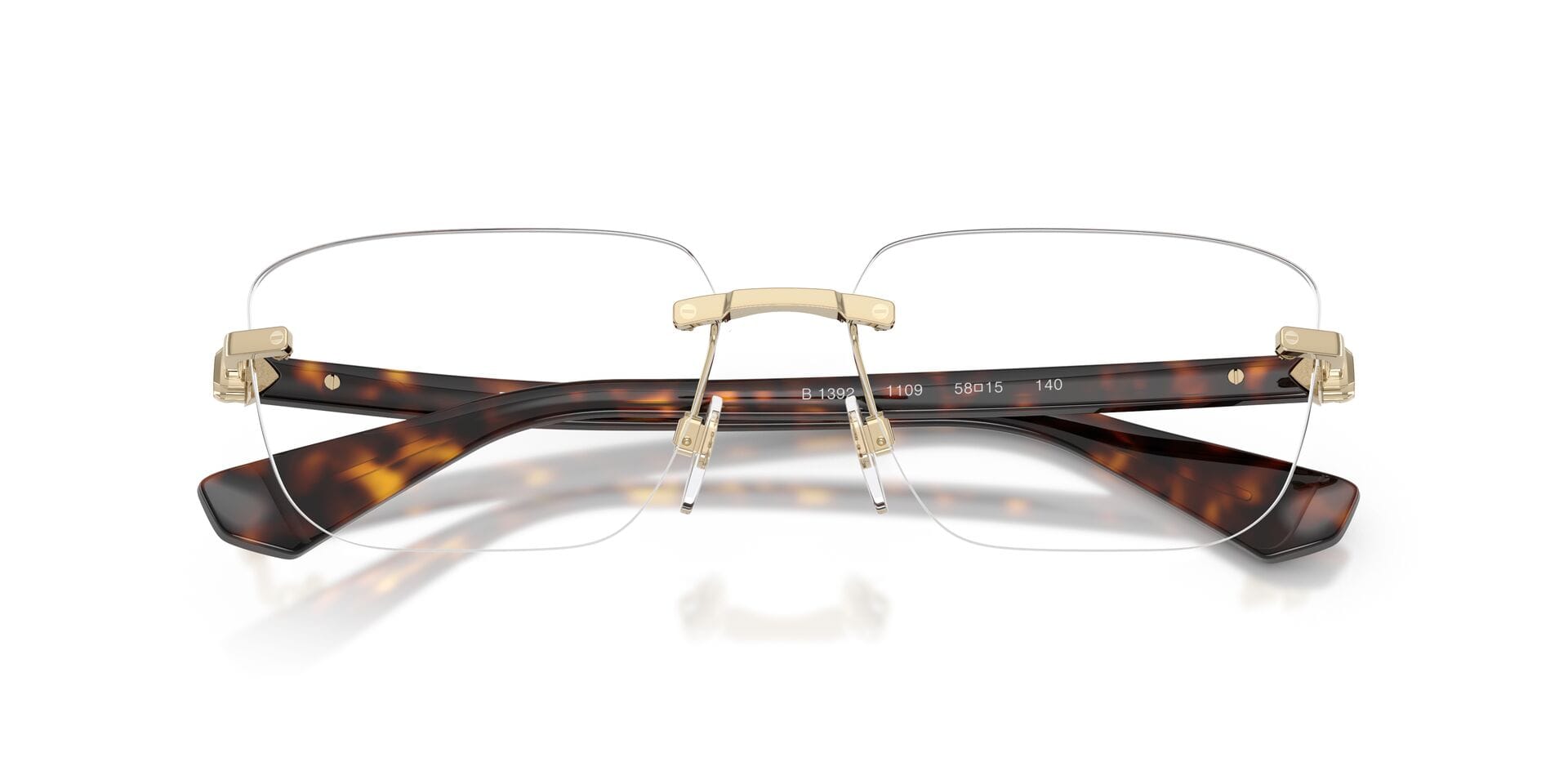 Burberry 0BE1392 Frame Light Gold Male RimLess Shell Frame — Light Gold frame — view 21