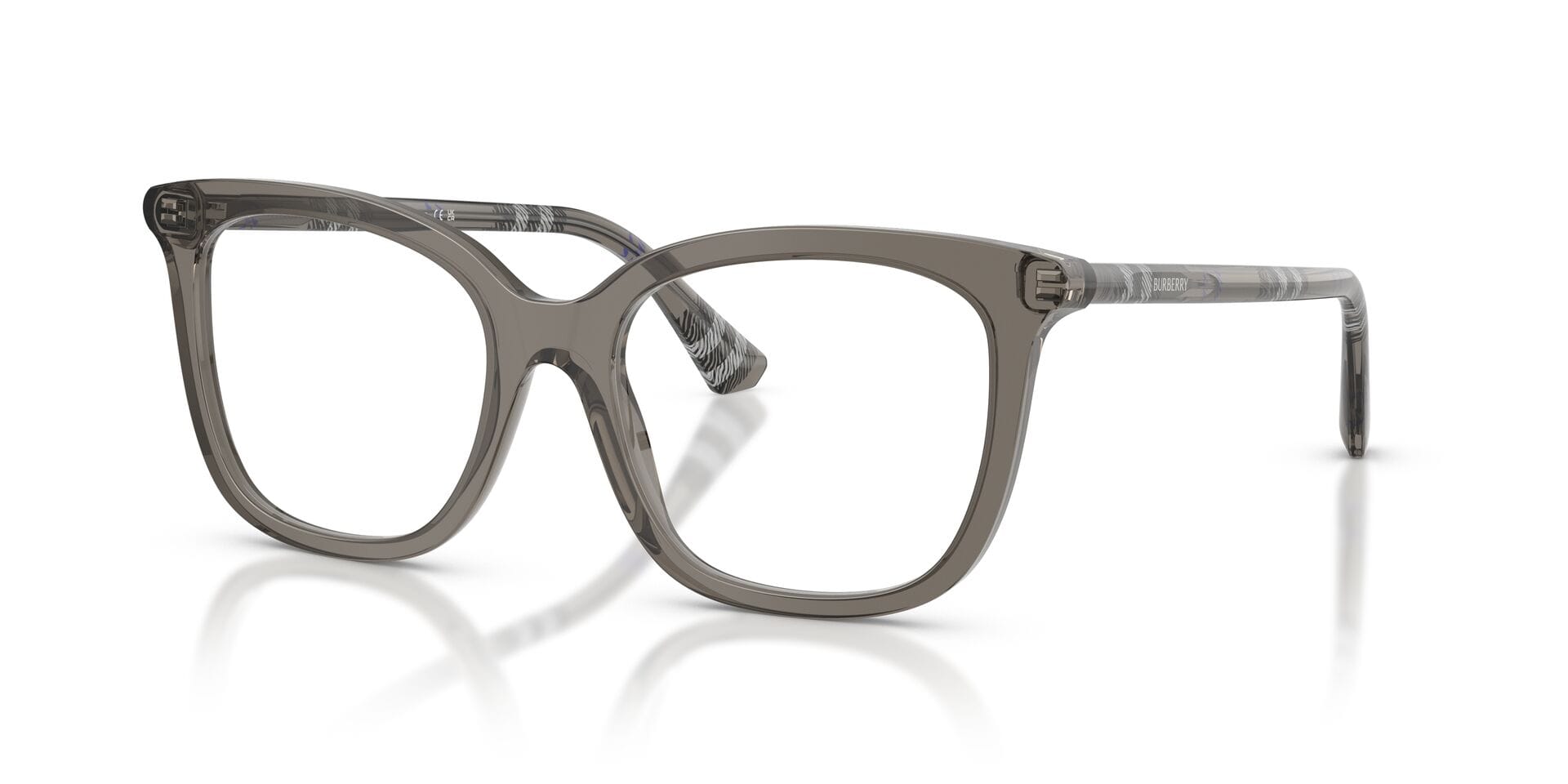 Burberry 0BE2430 Frame Transparent Grey Female Full Shell Frame — Transparent Grey frame — view 1