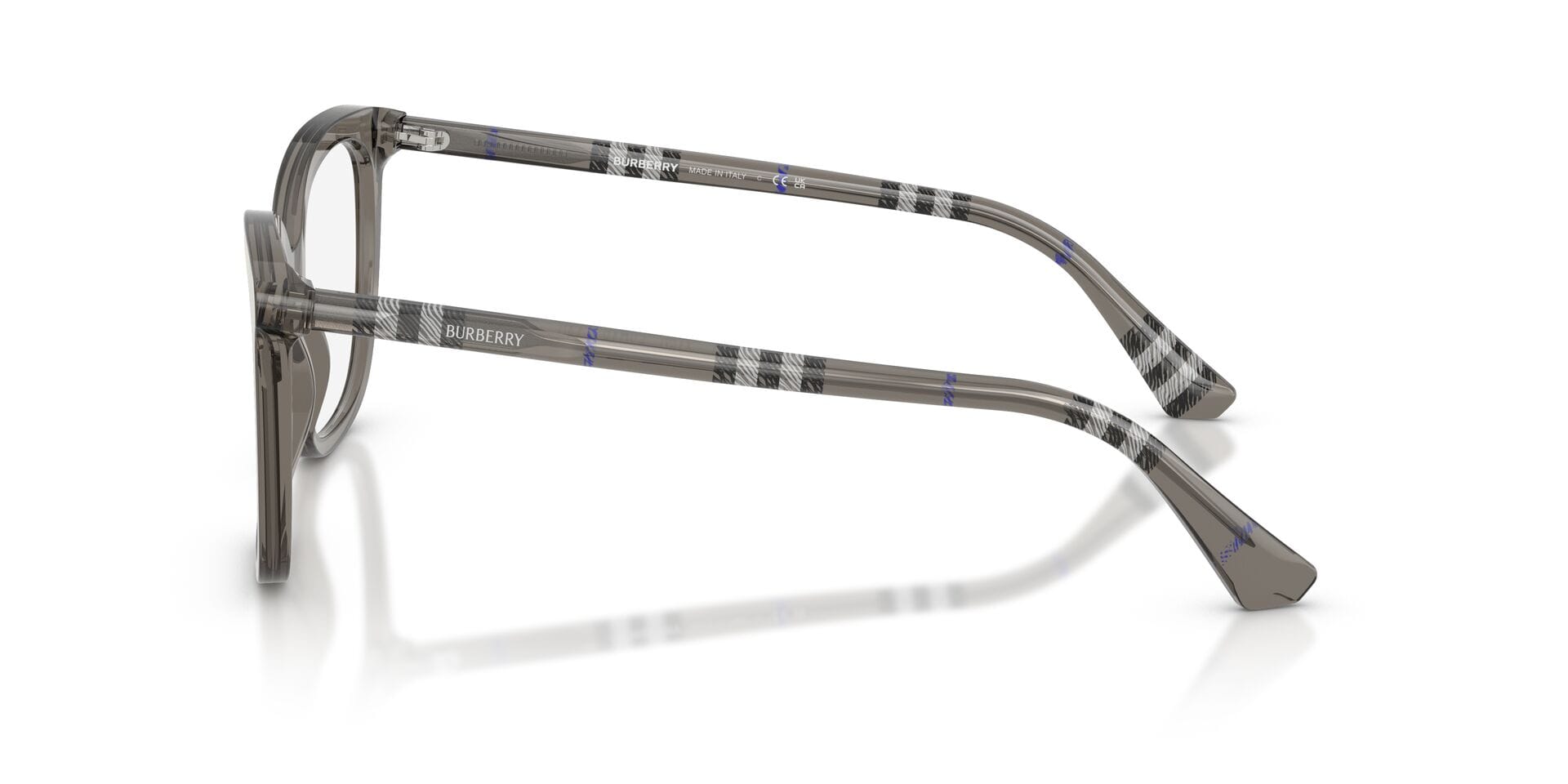 Burberry 0BE2430 Frame Transparent Grey Female Full Shell Frame — Transparent Grey frame — view 12