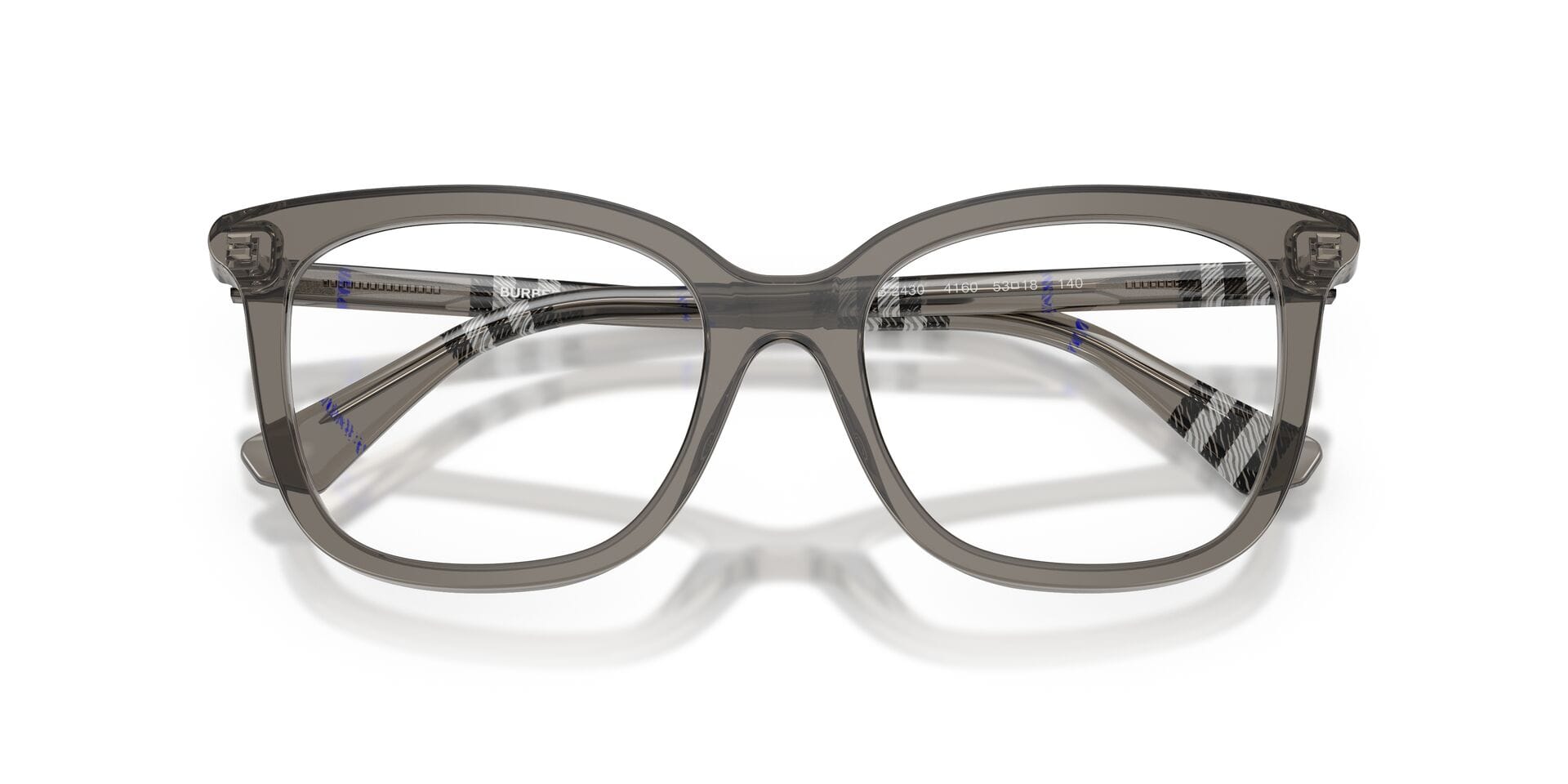 Burberry 0BE2430 Frame Transparent Grey Female Full Shell Frame — Transparent Grey frame — view 14