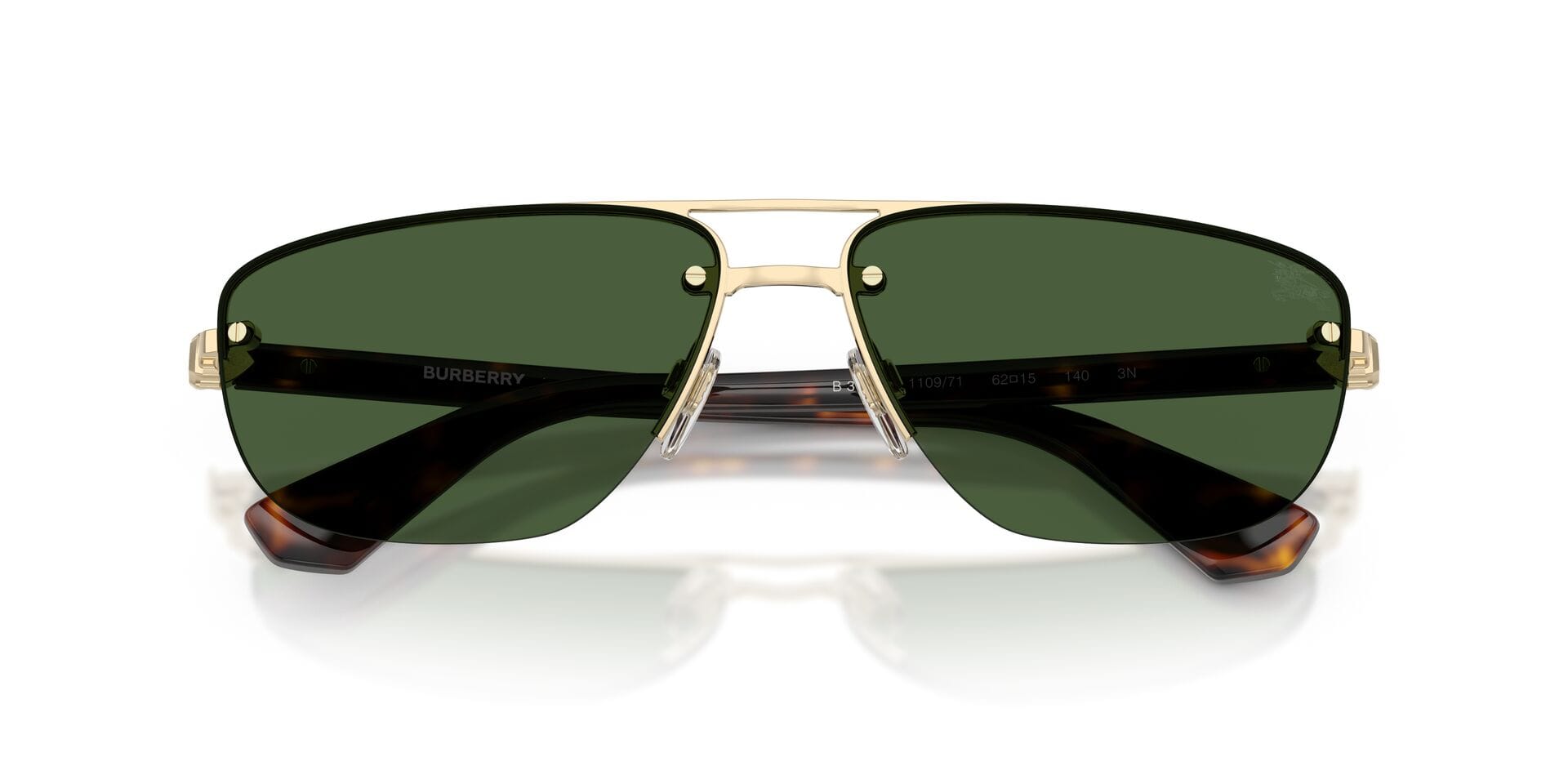 Burberry 0BE3164 Sunglass Light Gold Male RimLess Shell Sunglass — Light Gold frame — view 13