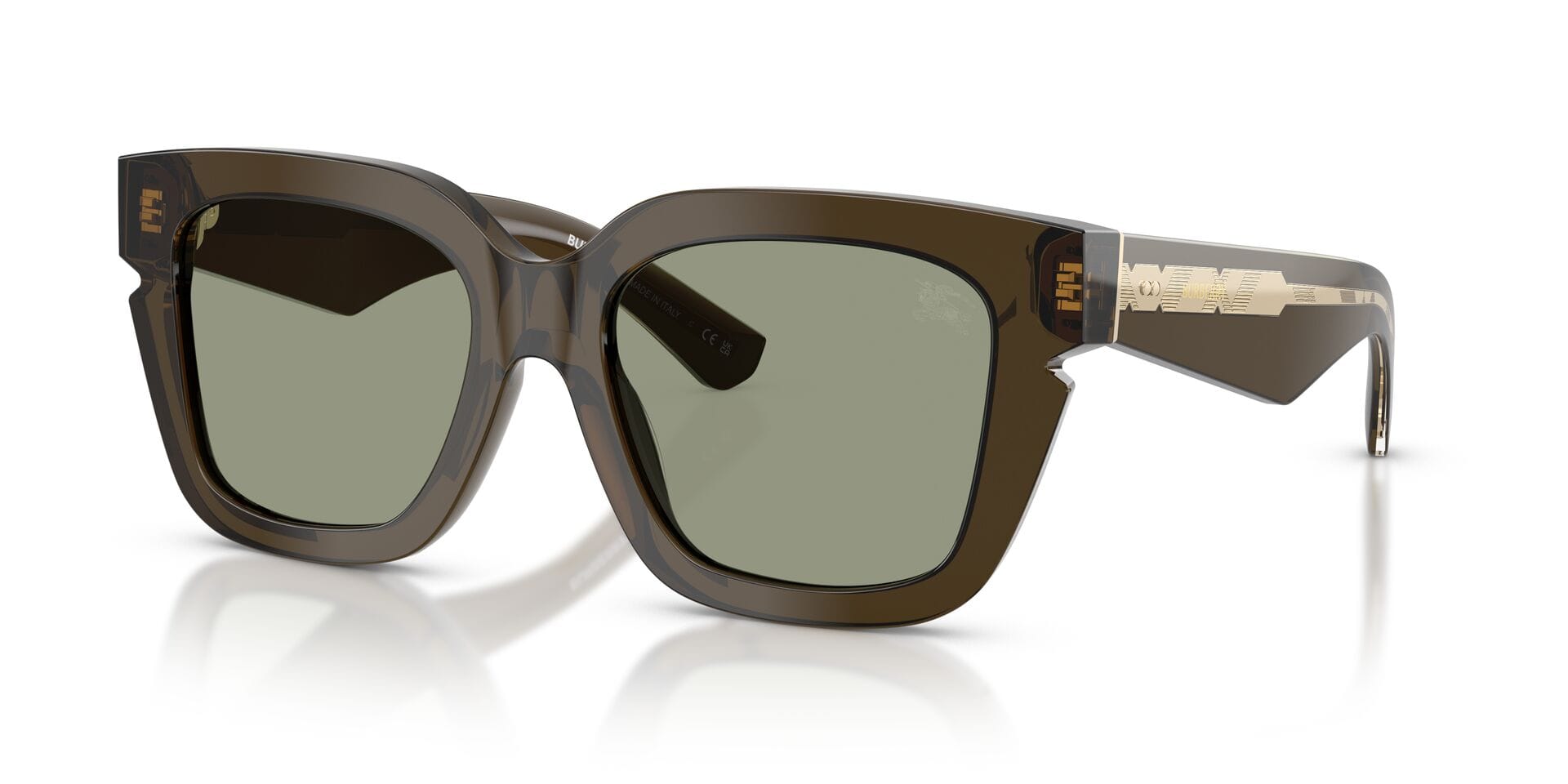 Burberry 0BE4453 Sunglass Green Female Full Shell Sunglass — Green frame — view 4
