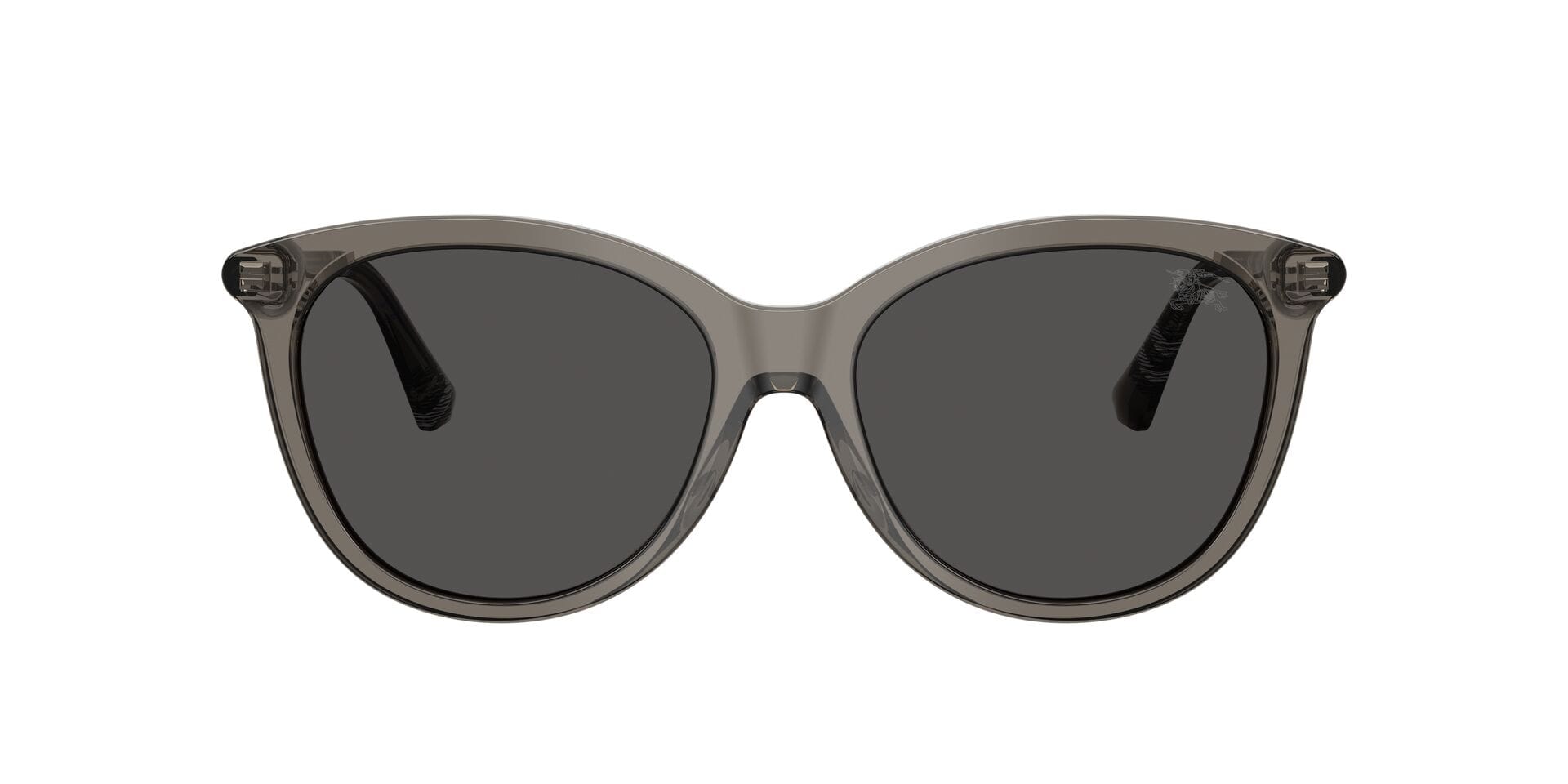 Burberry 0BE4455 Sunglass Transparent Grey Female Full Shell Sunglass — Transparent Grey frame — view 1
