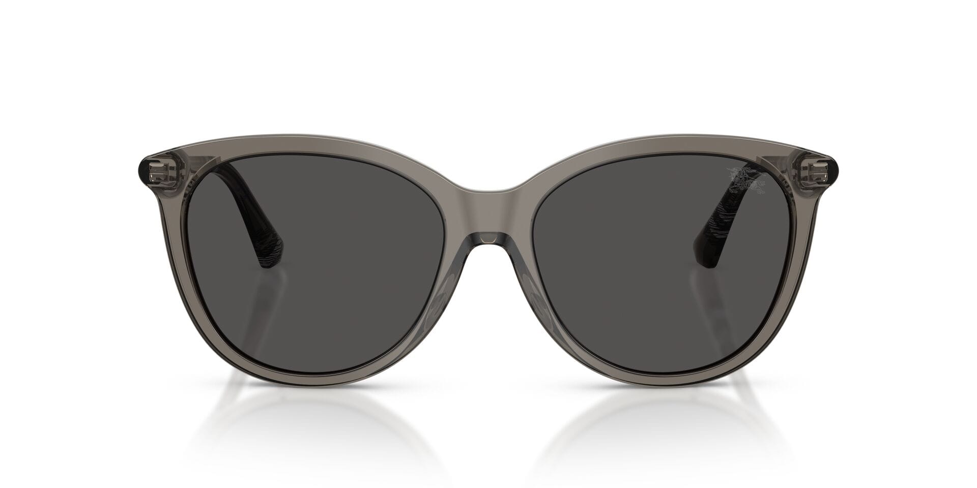 Burberry 0BE4455 Sunglass Transparent Grey Female Full Shell Sunglass — Transparent Grey frame — view 10