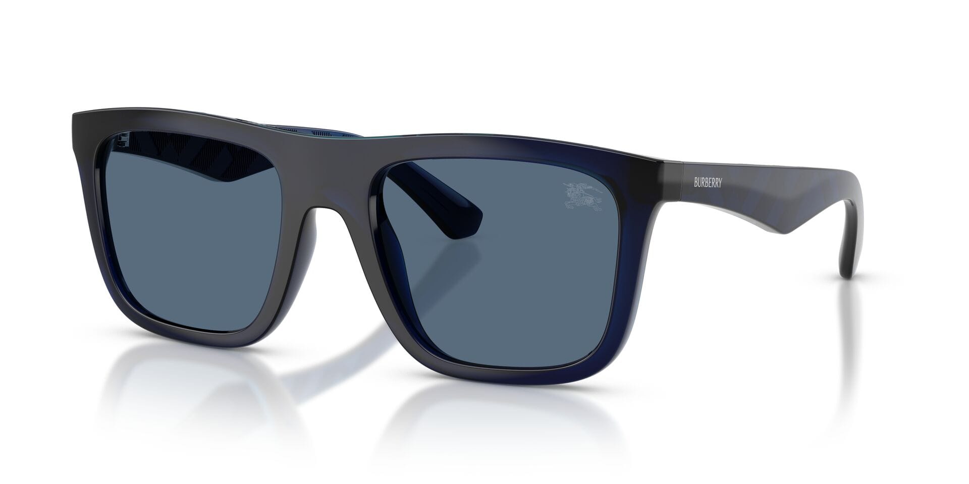 Burberry 0BE4458U Sunglass Transparent Blue Male Full Shell Sunglass — Transparent Blue frame — view 5