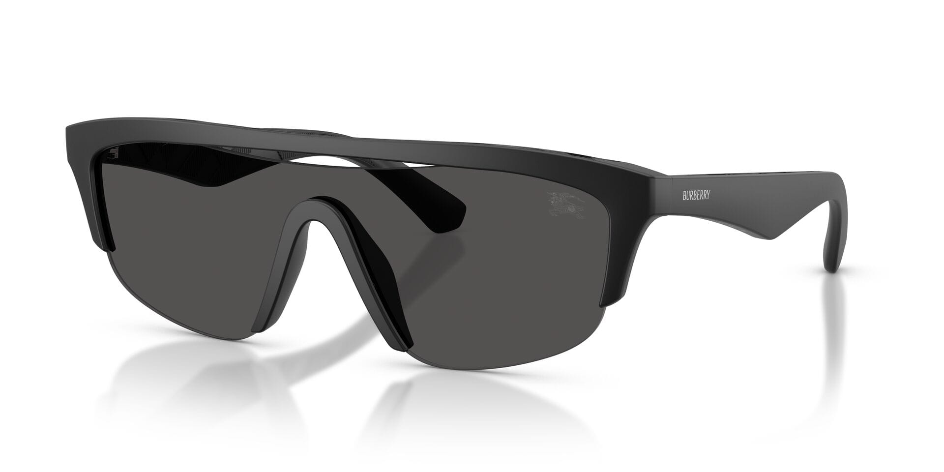 Burberry 0BE4460U Sunglass Matt Black Male RimLess Shell Sunglass — Matt Black frame — view 6