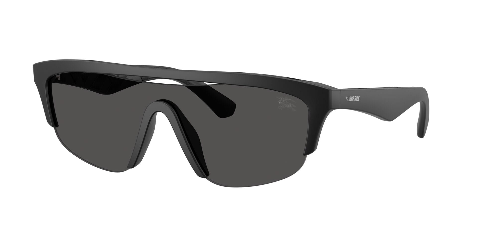 Burberry 0BE4460U Sunglass Matt Black Male RimLess Shell Sunglass — Matt Black frame — view 8