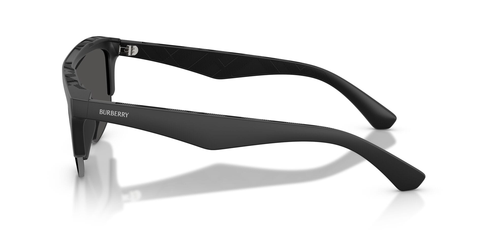 Burberry 0BE4460U Sunglass Matt Black Male RimLess Shell Sunglass — Matt Black frame — view 15