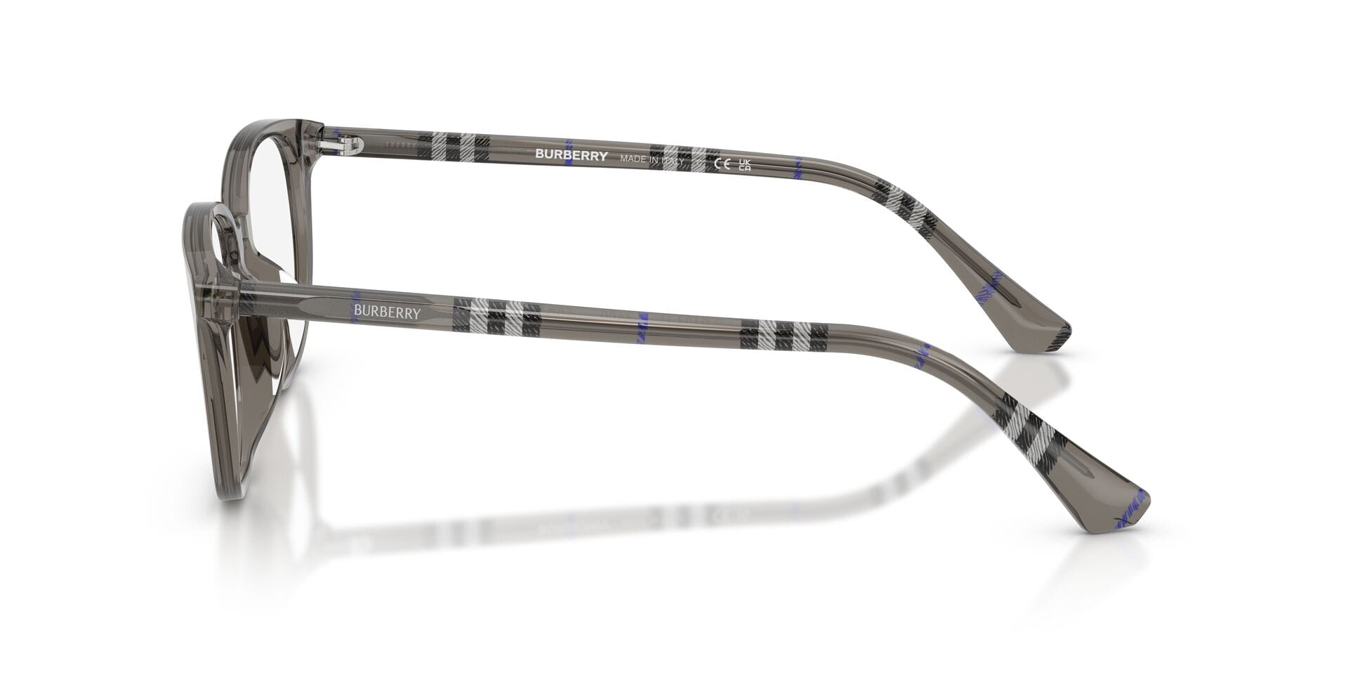 Burberry 0BE2434D Frame Transparent Grey Female Full Shell Frame — Transparent Grey frame — view 12
