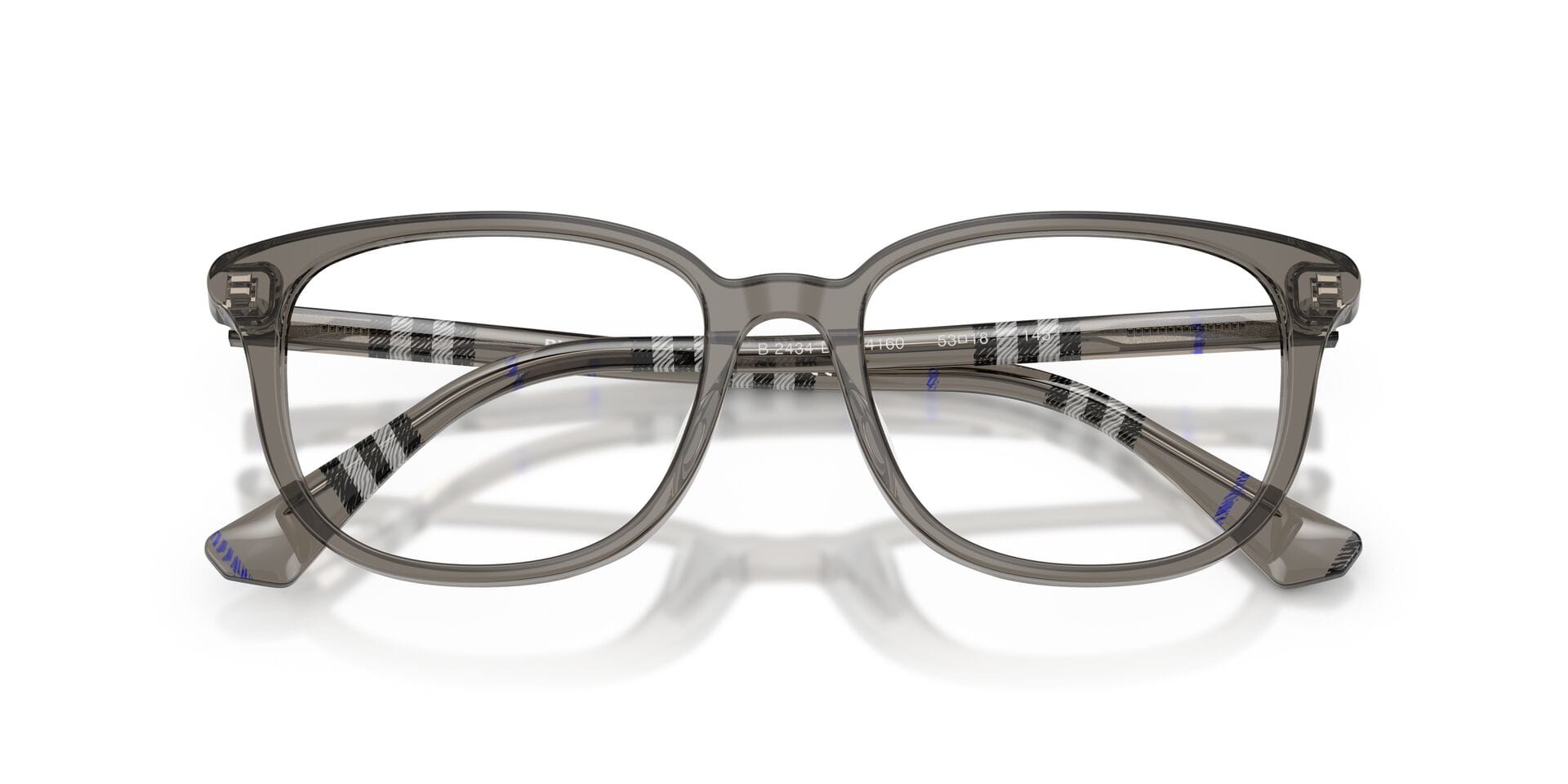 Burberry 0BE2434D Frame Transparent Grey Female Full Shell Frame — Transparent Grey frame — view 14