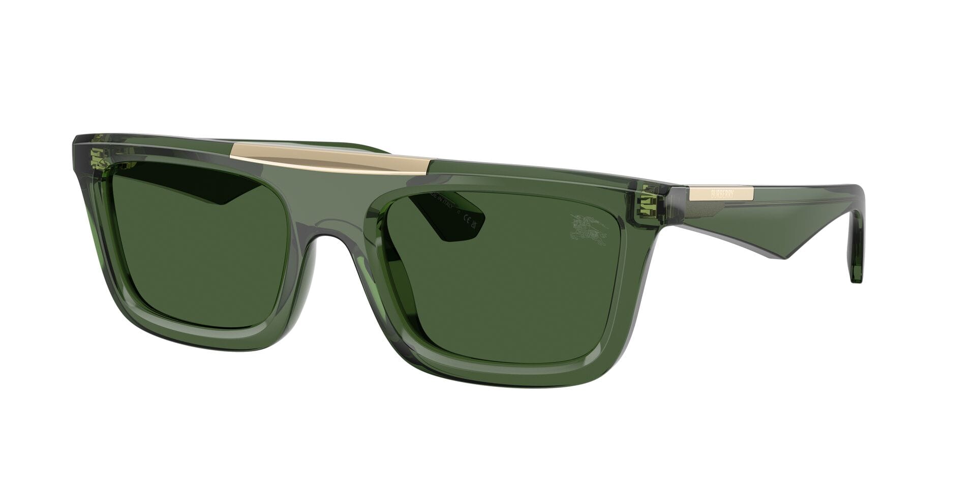 Burberry 0BE4451U Sunglass Transparent Green Male Full Shell Sunglass — Transparent Green frame — view 9