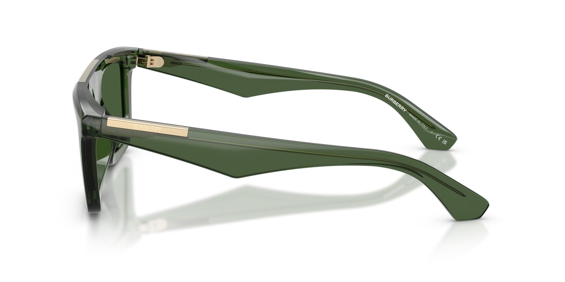 Burberry 0BE4451U Sunglass Transparent Green Male Full Shell Sunglass — Transparent Green frame — view 13