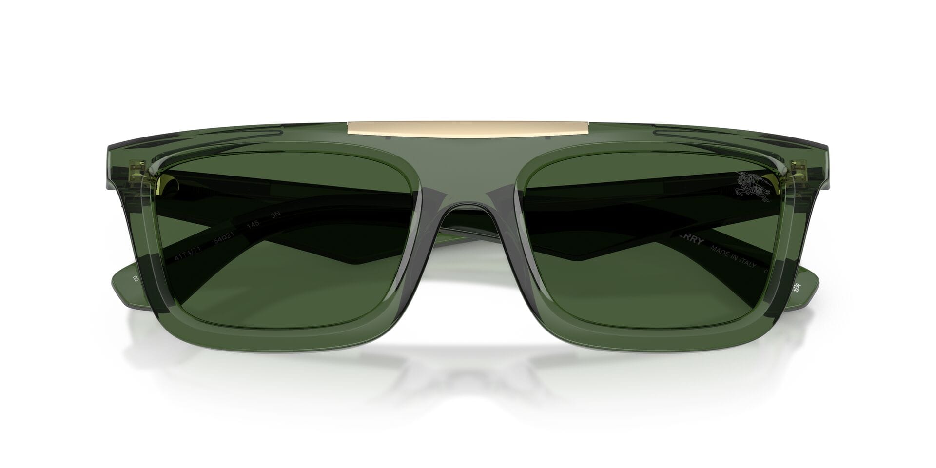 Burberry 0BE4451U Sunglass Transparent Green Male Full Shell Sunglass — Transparent Green frame — view 20