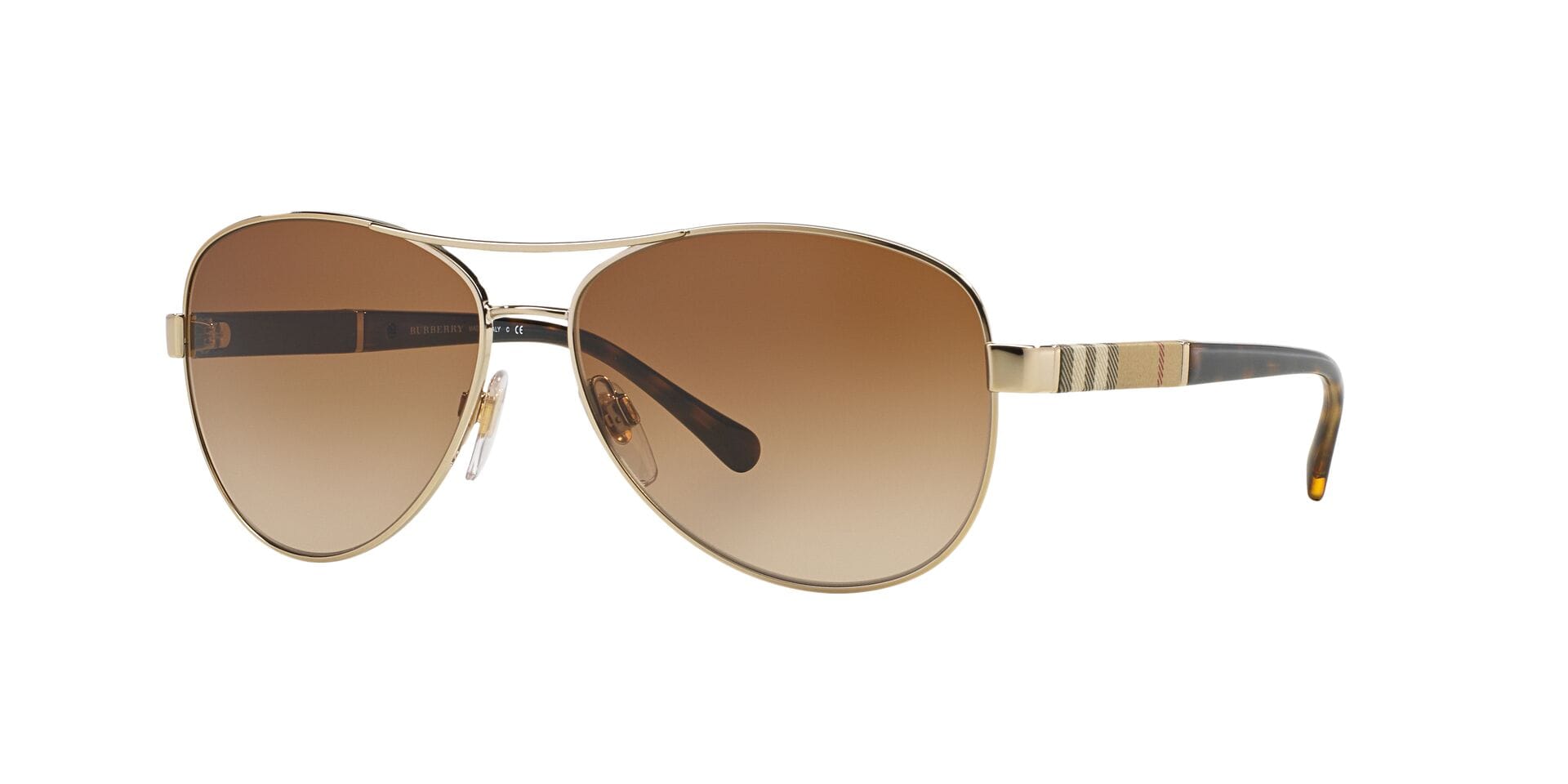 Burberry B 3080 1145/13 2N 0BE3080 Sunglass Light Gold Female Metal S Sunglass — Light Gold frame — view 1