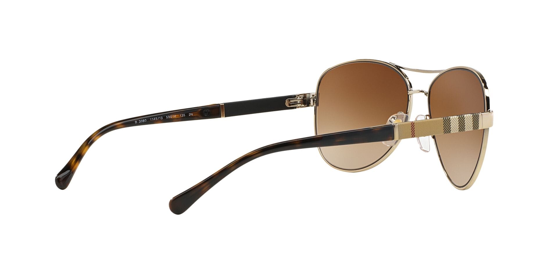Burberry B 3080 1145/13 2N 0BE3080 Sunglass Light Gold Female Metal S Sunglass — Light Gold frame — view 9