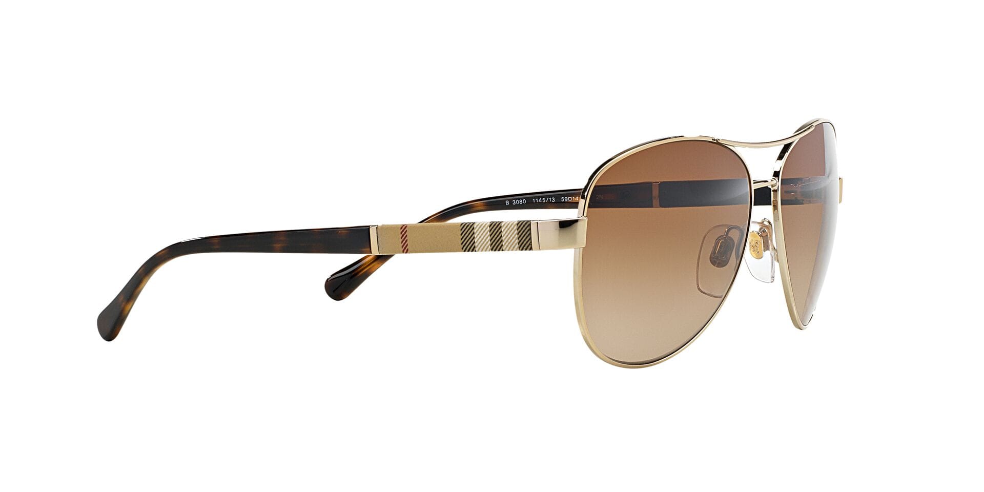 Burberry B 3080 1145/13 2N 0BE3080 Sunglass Light Gold Female Metal S Sunglass — Light Gold frame — view 11