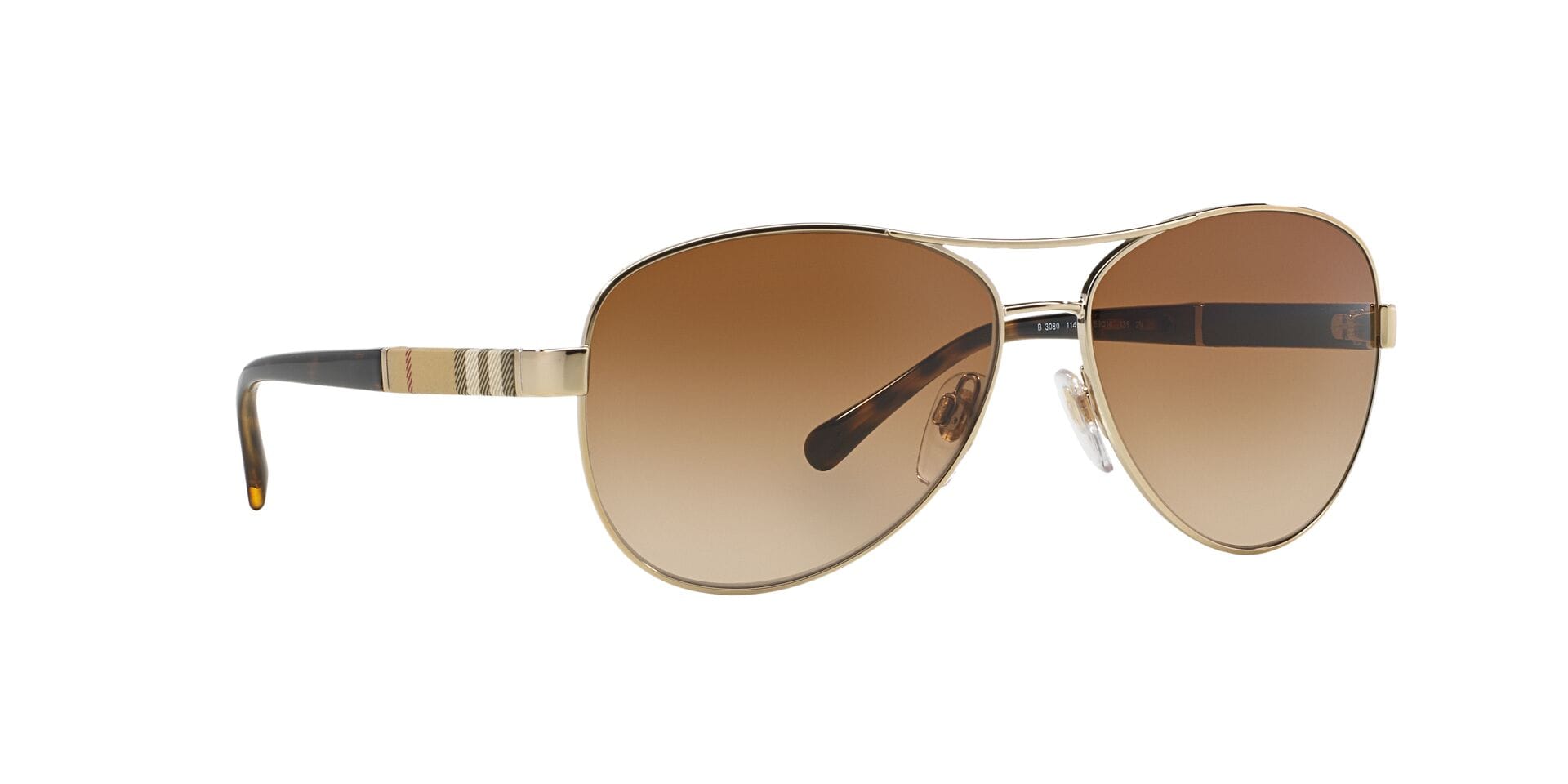 Burberry B 3080 1145/13 2N 0BE3080 Sunglass Light Gold Female Metal S Sunglass — Light Gold frame — view 12