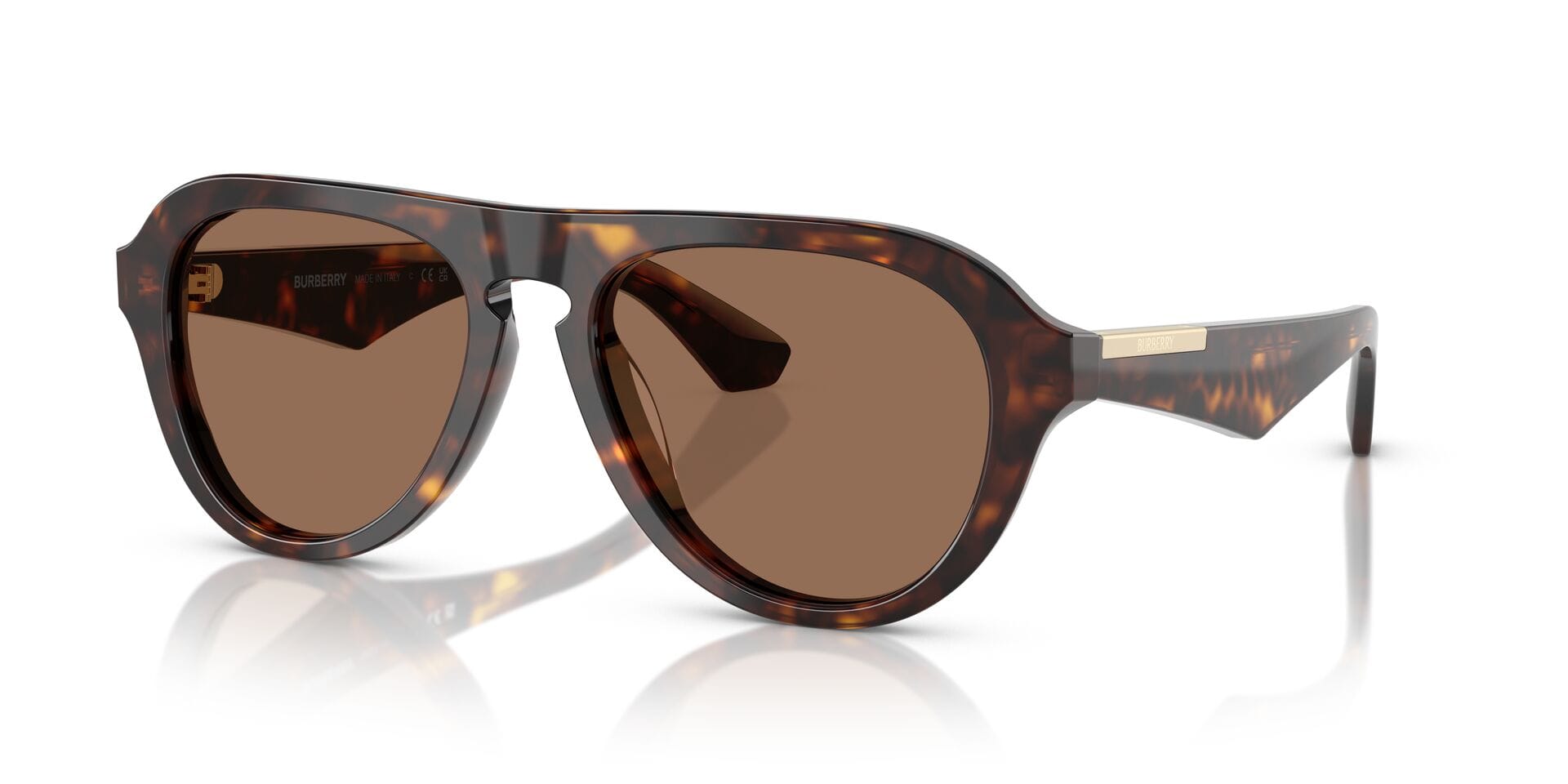 Burberry B 4437U 3002/73 3N 0BE4437U Sunglass Havana Male Full Shell Sunglass — Havana frame — view 1