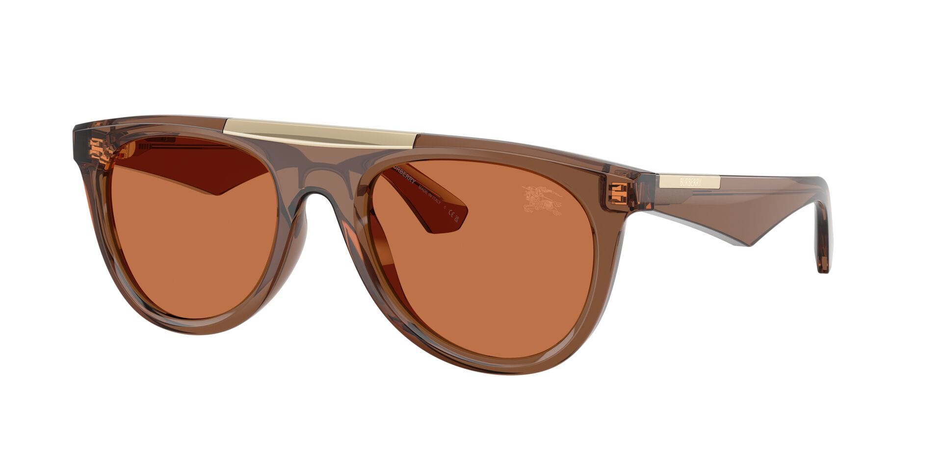 Burberry B 4452U 4173/73 2N 0BE4452U Sunglass Transparent Brown Male Sunglass — Transparent Brown frame — view 3