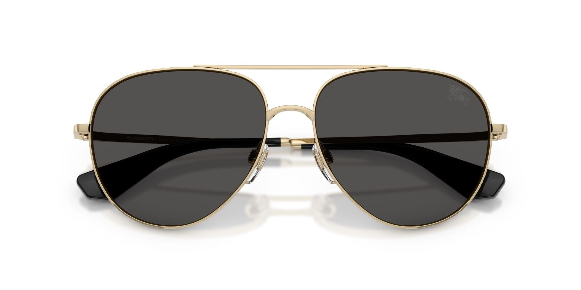 Burberry 0BE3172 Sunglass Light Gold Female Shell Metal Sunglass — Light Gold frame — view 7