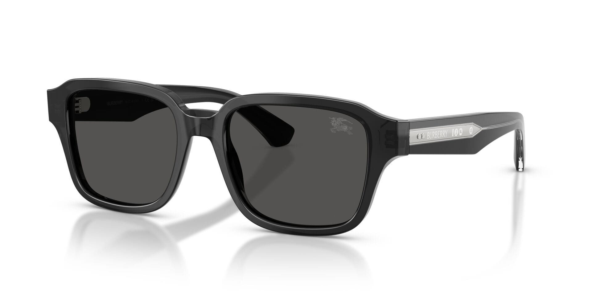 Burberry 0BE4484 Sunglass Transparent Grey Male Shell Shell Sunglass — Transparent Grey frame — view 1