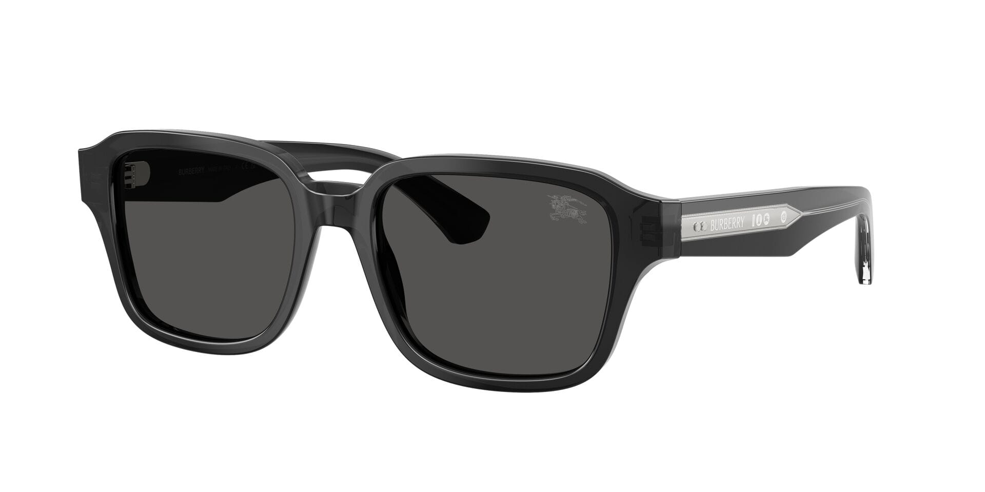 Burberry 0BE4484 Sunglass Transparent Grey Male Shell Shell Sunglass — Transparent Grey frame — view 3