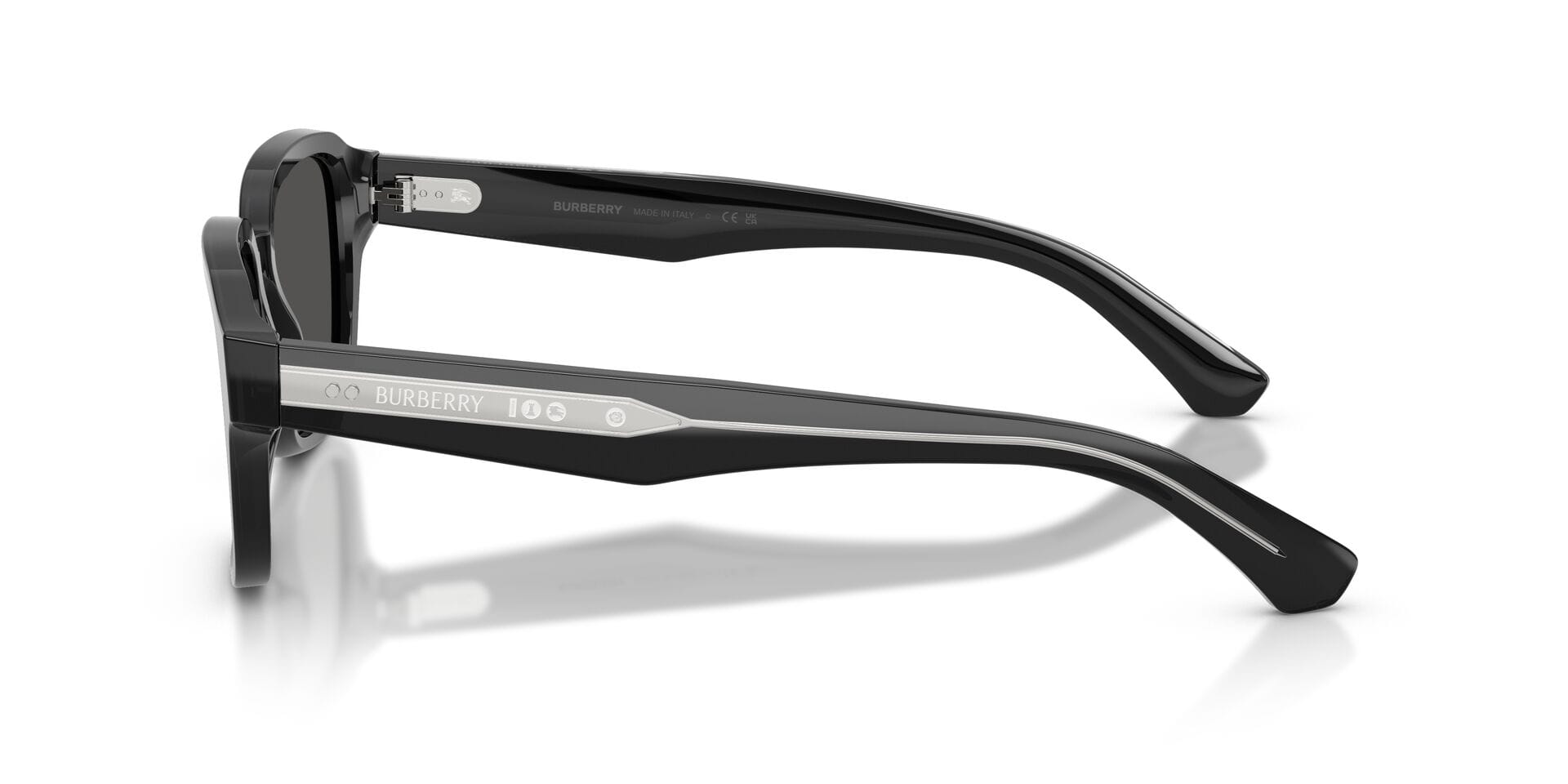 Burberry 0BE4484 Sunglass Transparent Grey Male Shell Shell Sunglass — Transparent Grey frame — view 5