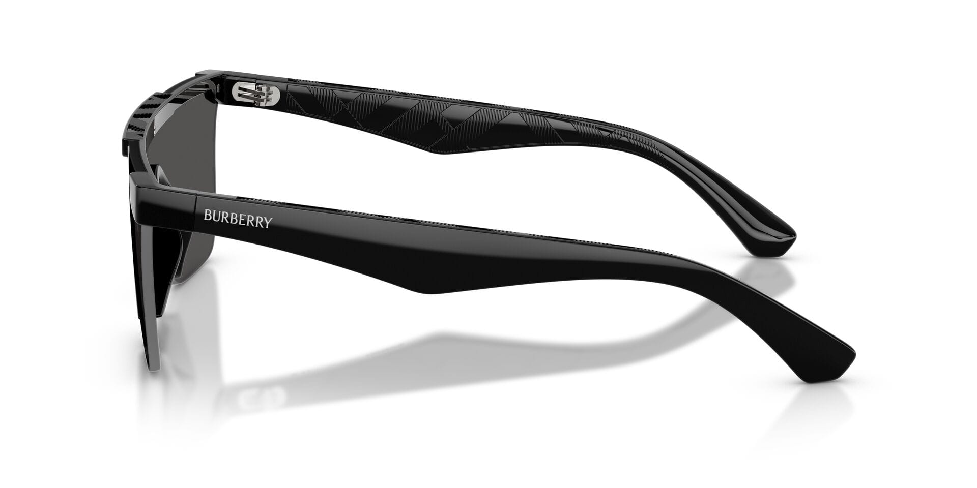 Burberry 0BE4480D Sunglass Black Unisex RimLess Shell Sunglass — view 5
