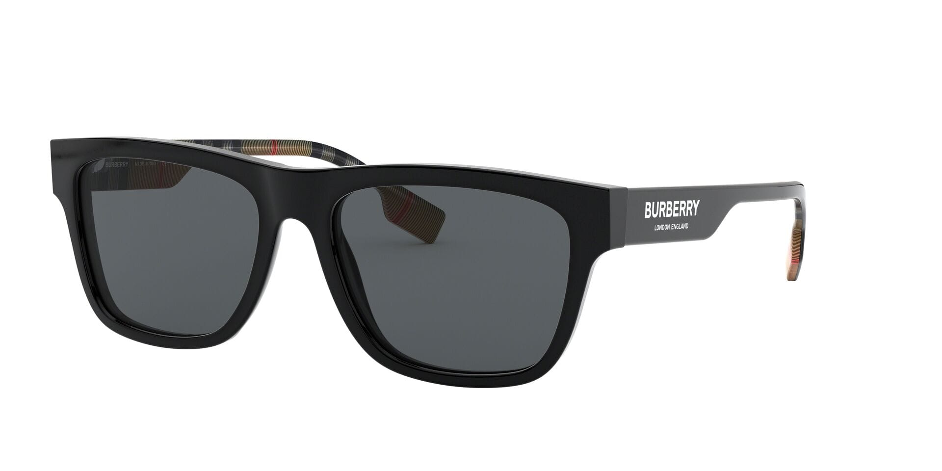 Burberry BE4293 Sunglass Black Male Full Shell Sunglass — Black frame — view 1