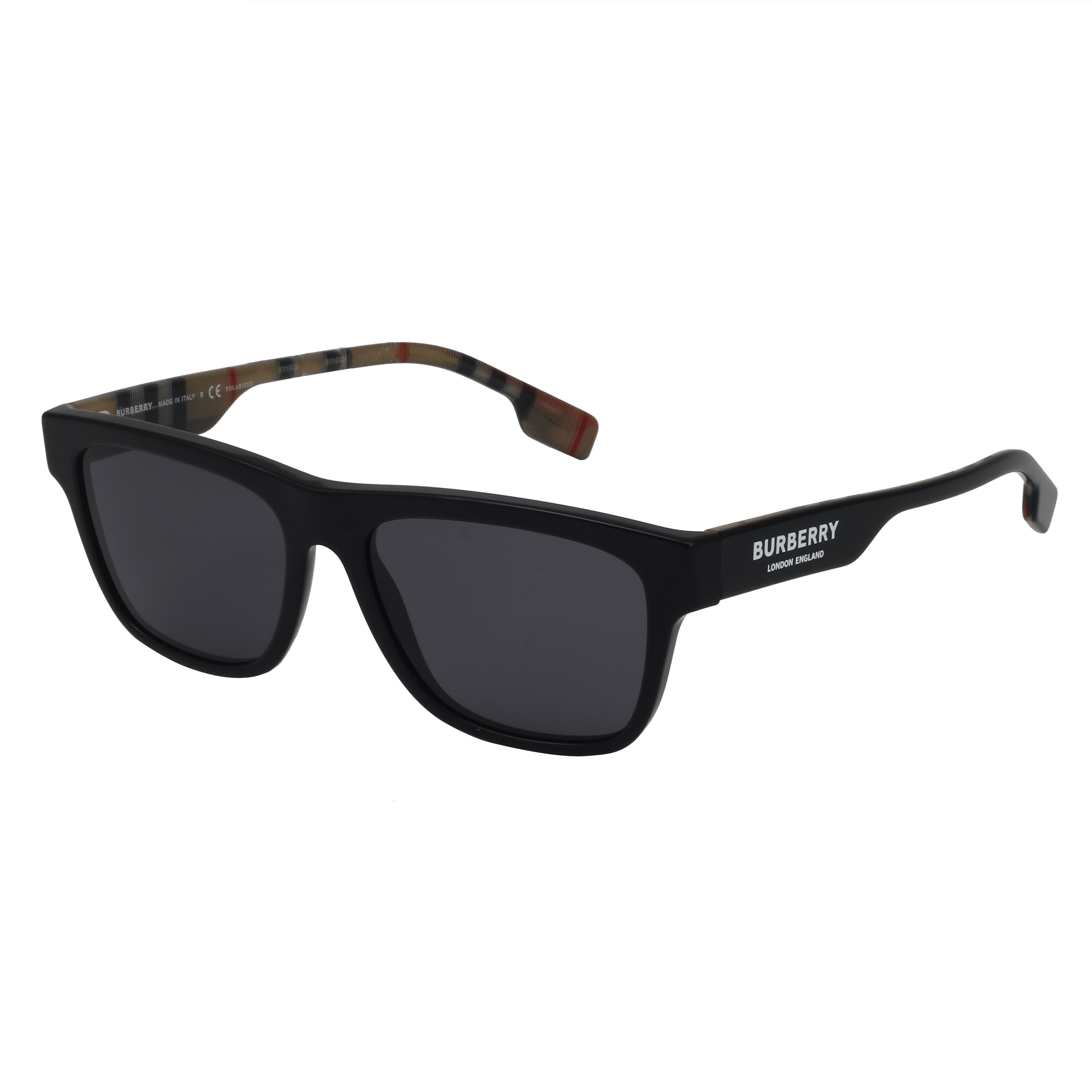 Burberry BE4293 Sunglass Black Male Full Shell Sunglass — Black frame — view 11