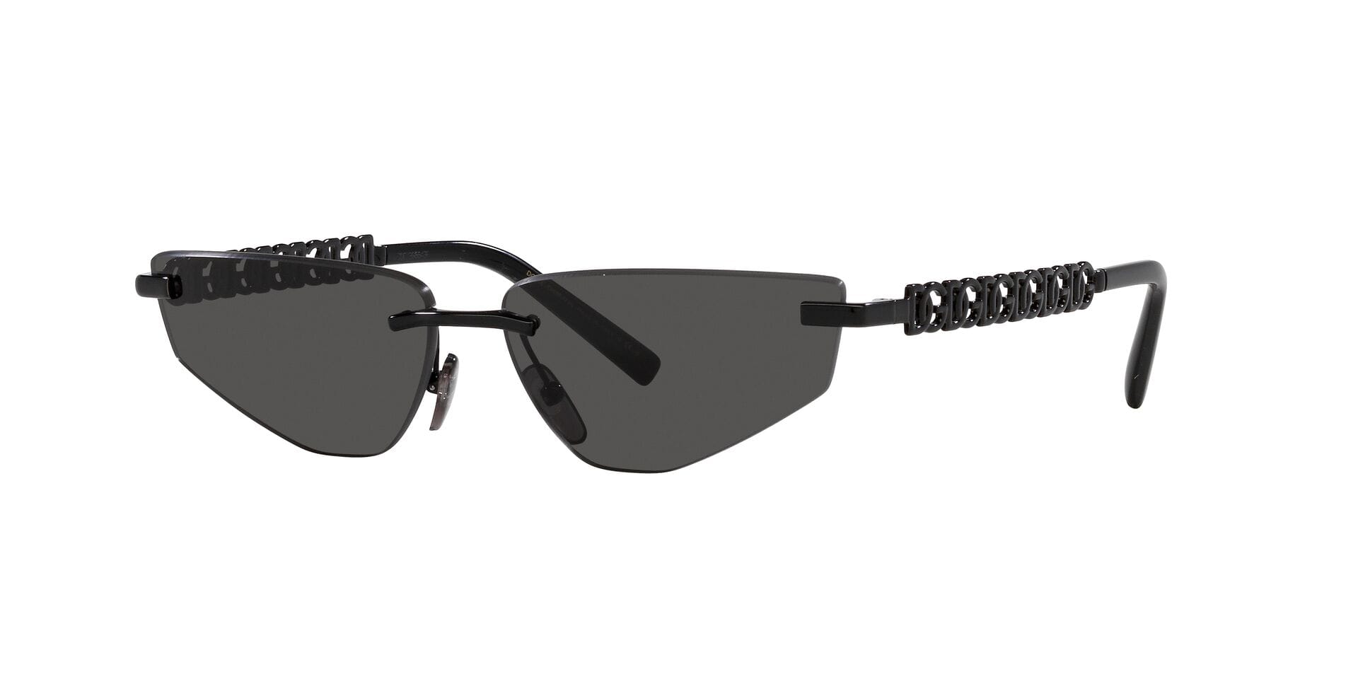 Vogue Junior DG 2301 01/87 3N 0DG2301 Sunglass Black Unisex RimLess Metal — Black frame
