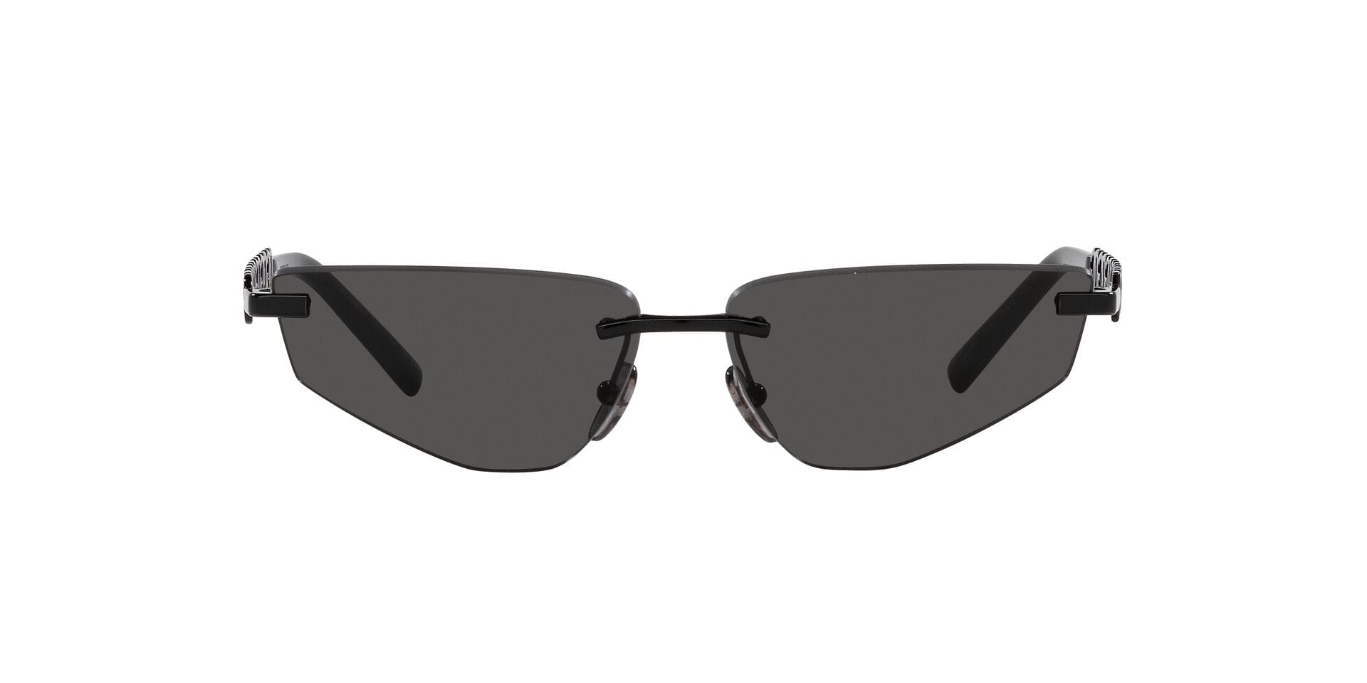 Vogue Junior DG 2301 01/87 3N 0DG2301 Sunglass Black Unisex RimLess Metal Sunglass — Black frame — view 4