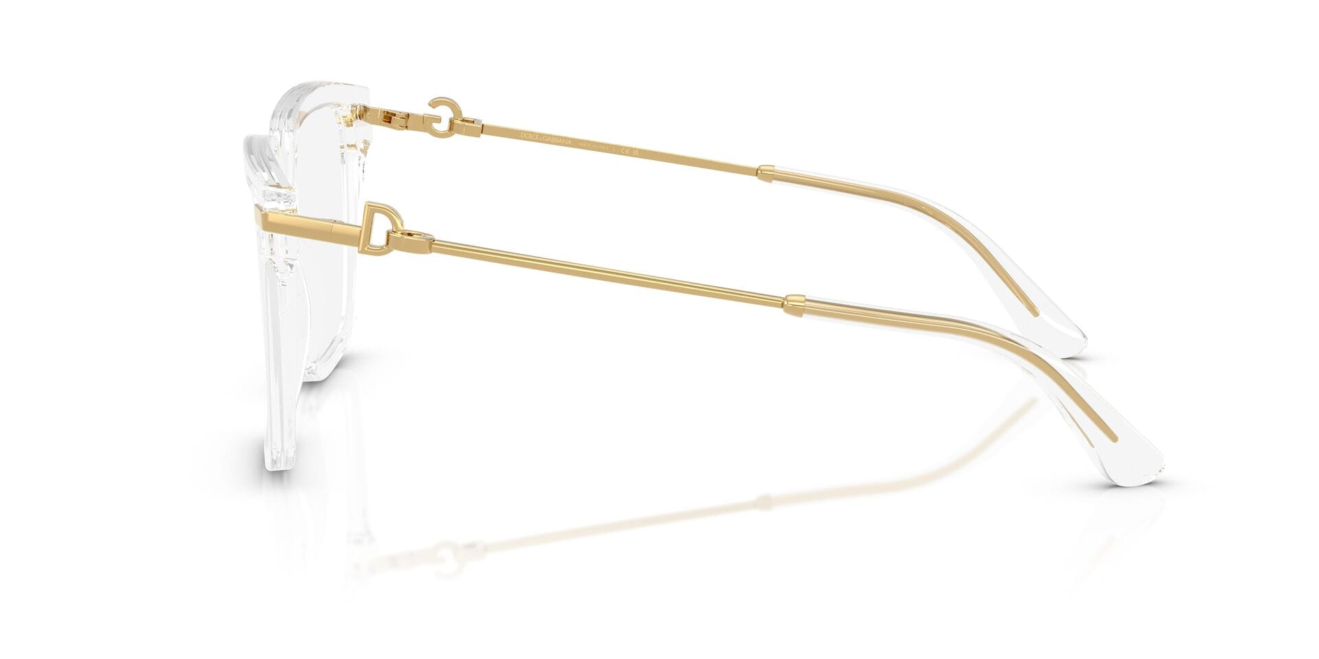 Dolce & Gabbana 0DG3397 Frame Transparent Female Full Shell Frame — Transparent frame — view 7