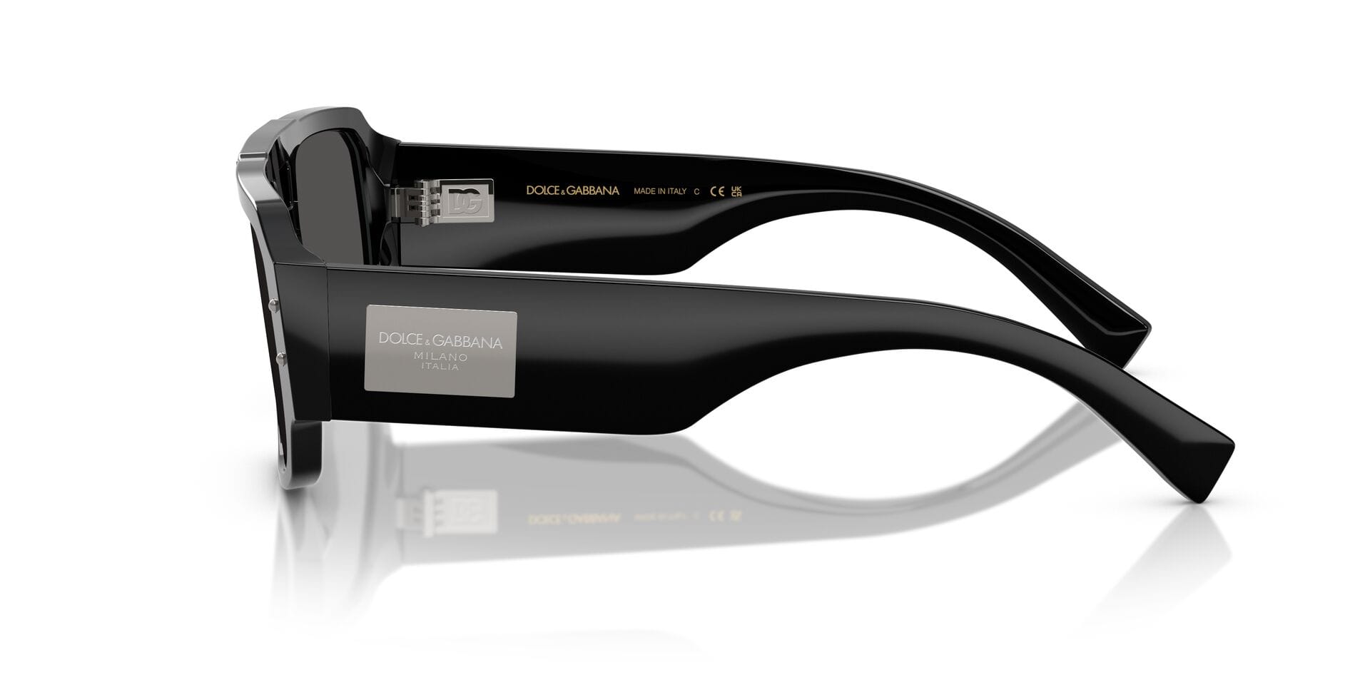 Dolce & Gabbana 0DG4482 Sunglass Black Male Full Shell Sunglass — Black frame — view 7