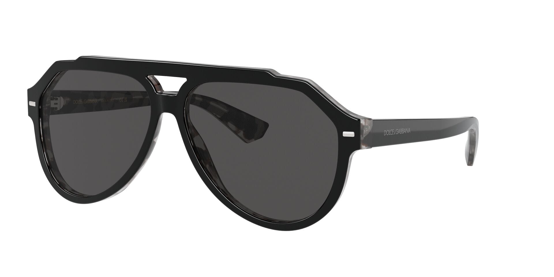 Dolce & Gabbana 0DG4452 Sunglass Black Male Full Shell Sunglass — Black frame — view 1