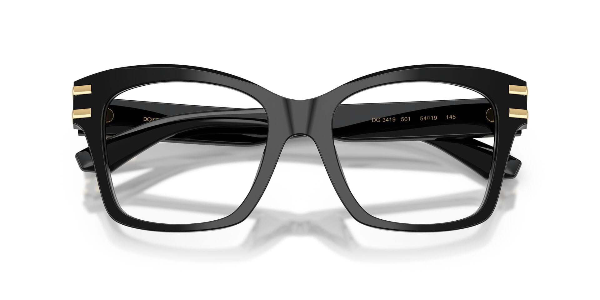 Dolce & Gabbana 0DG3419 Frame Black Female Full Shell Frame — Black frame — view 19