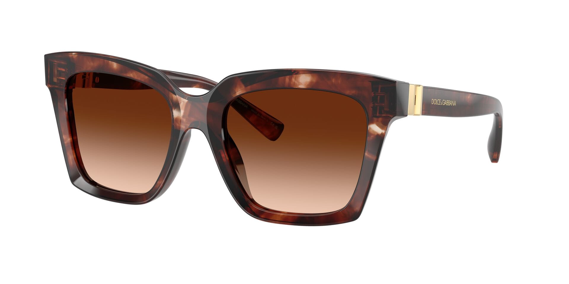 Dolce & Gabbana 0DG4498 Sunglass Havana Female Full Shell Sunglass — Havana frame — view 3