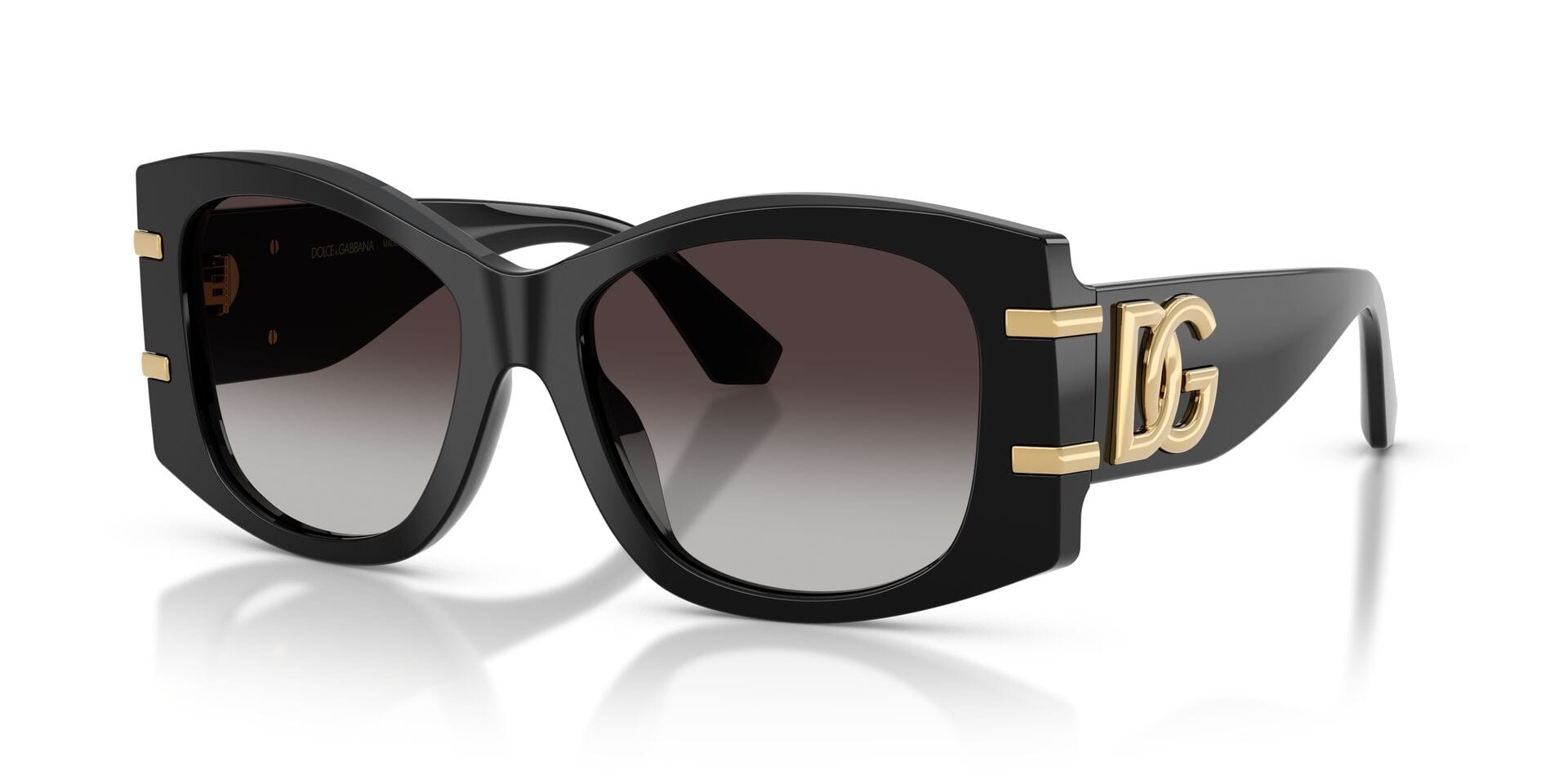 Dolce & Gabbana 0DG4501 Sunglass Black Female Full Shell Sunglass — Black frame — view 1