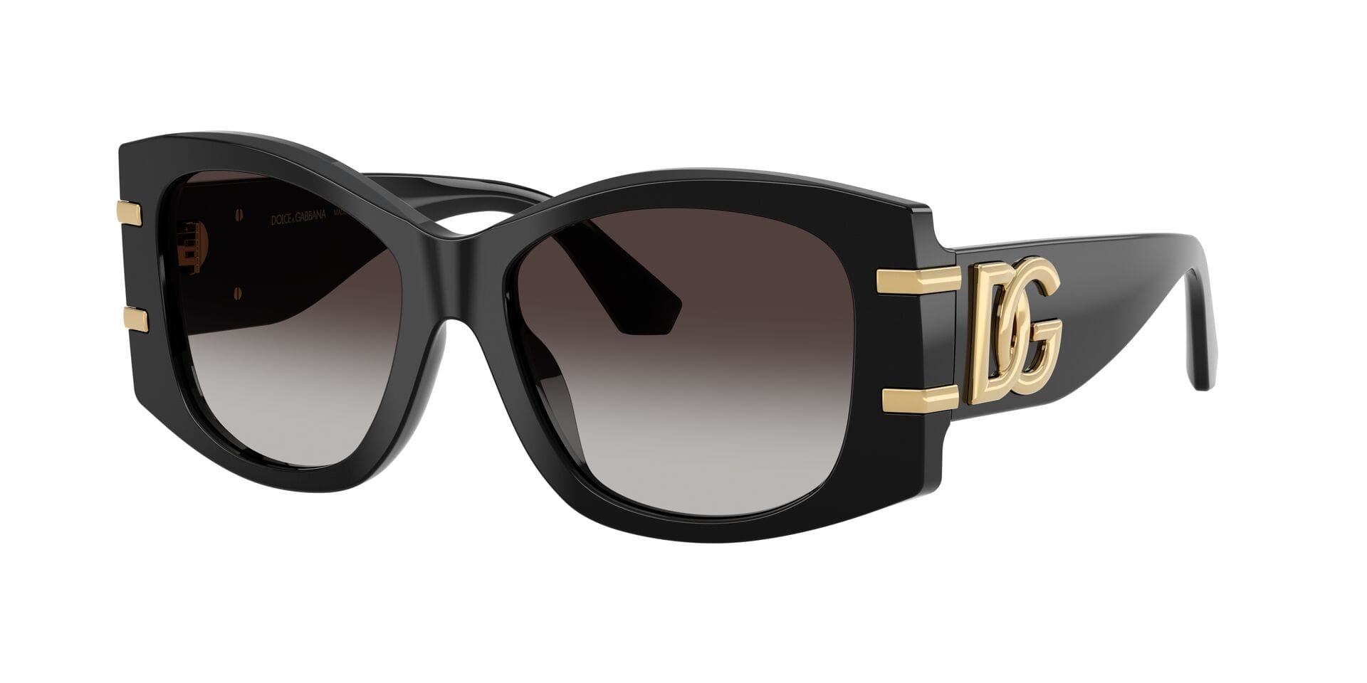 Dolce & Gabbana 0DG4501 Sunglass Black Female Full Shell Sunglass — Black frame — view 3