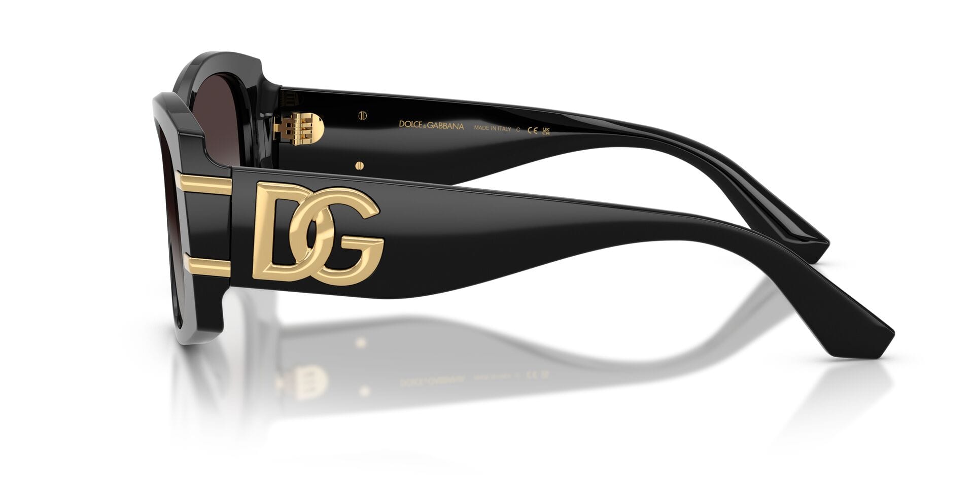 Dolce & Gabbana 0DG4501 Sunglass Black Female Full Shell Sunglass — Black frame — view 5